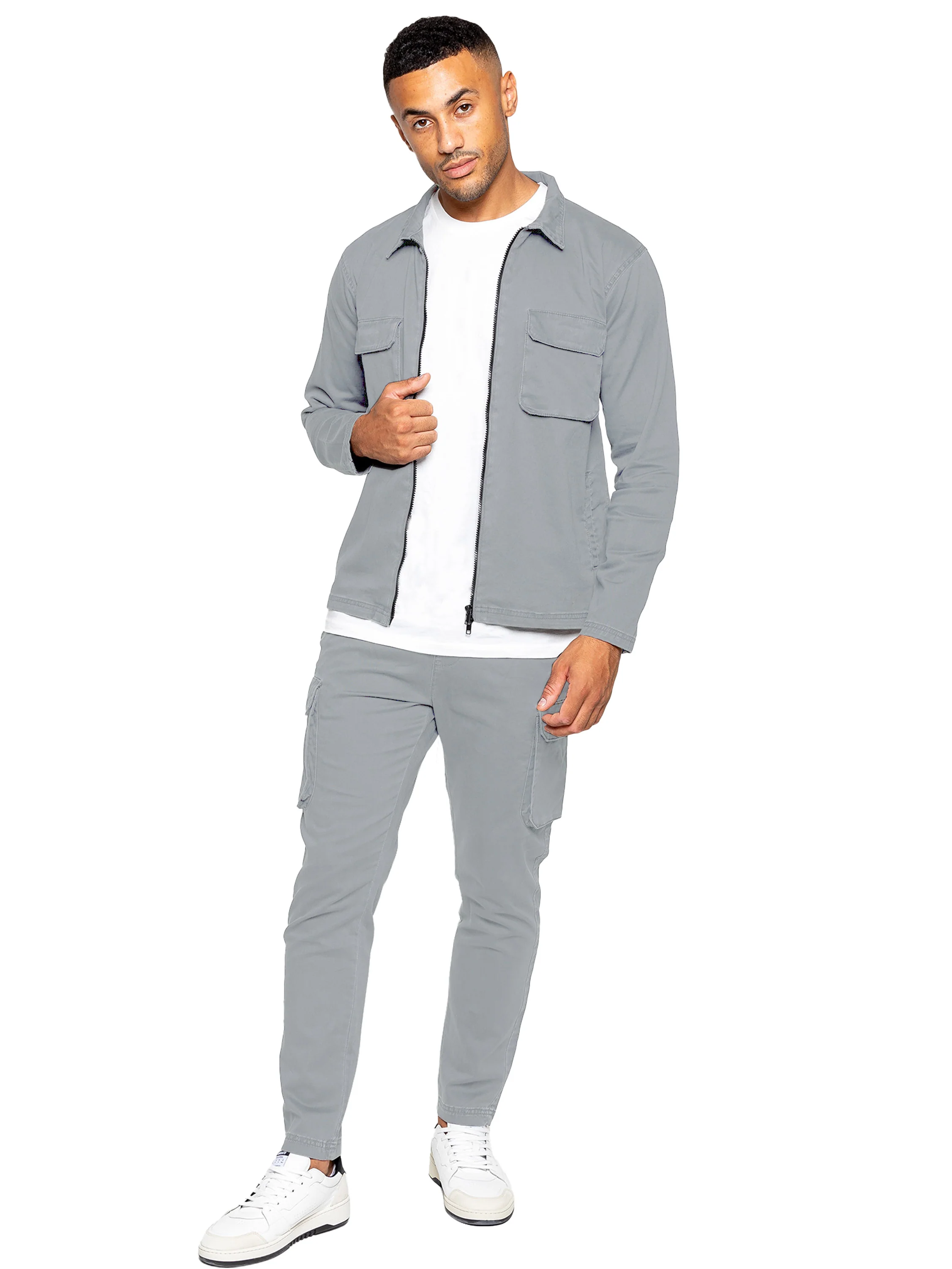Enzo | Mens Cargo Overshirt Jacket - Image 16