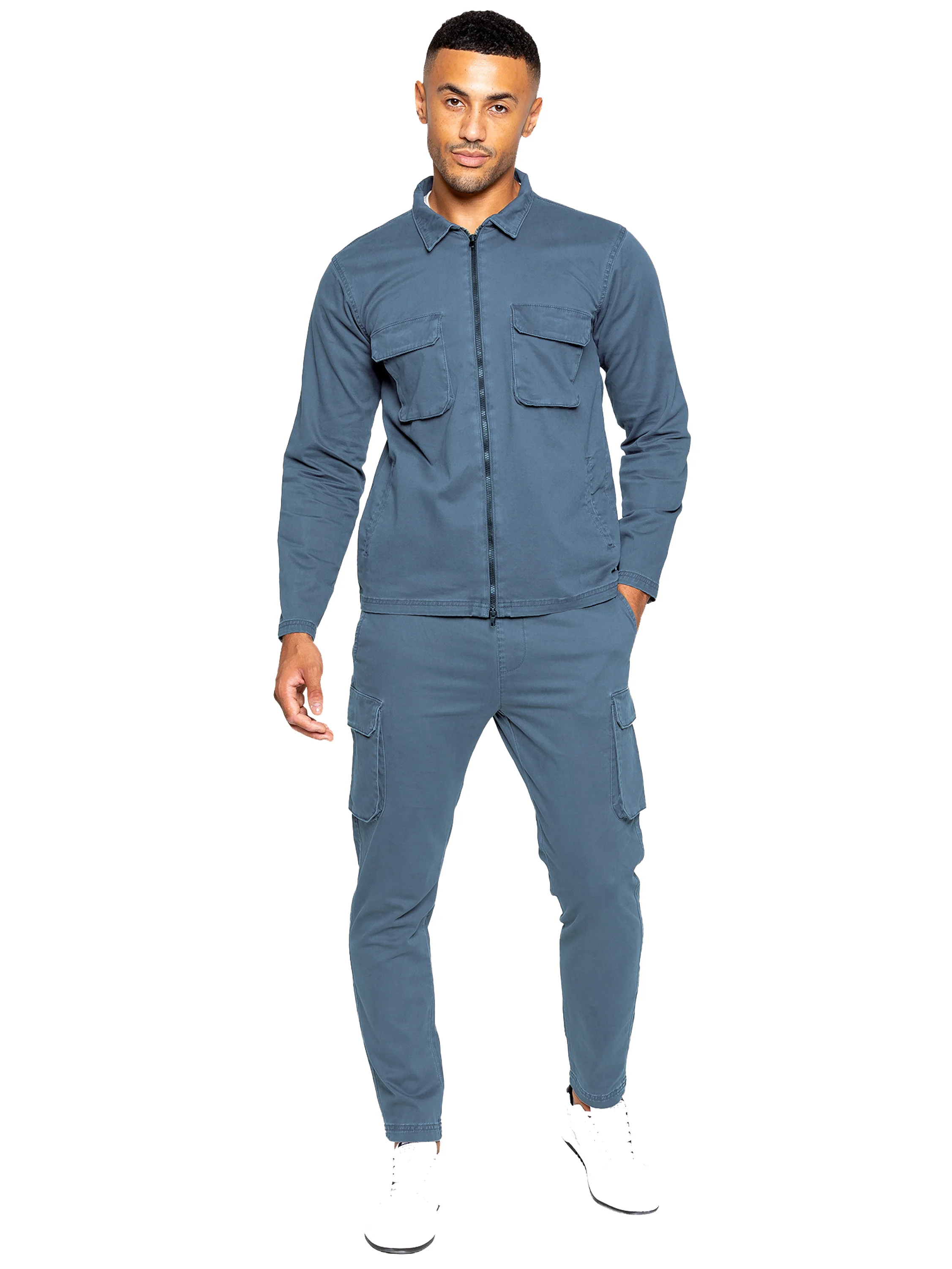 Enzo | Mens Cargo Overshirt Jacket - Image 21