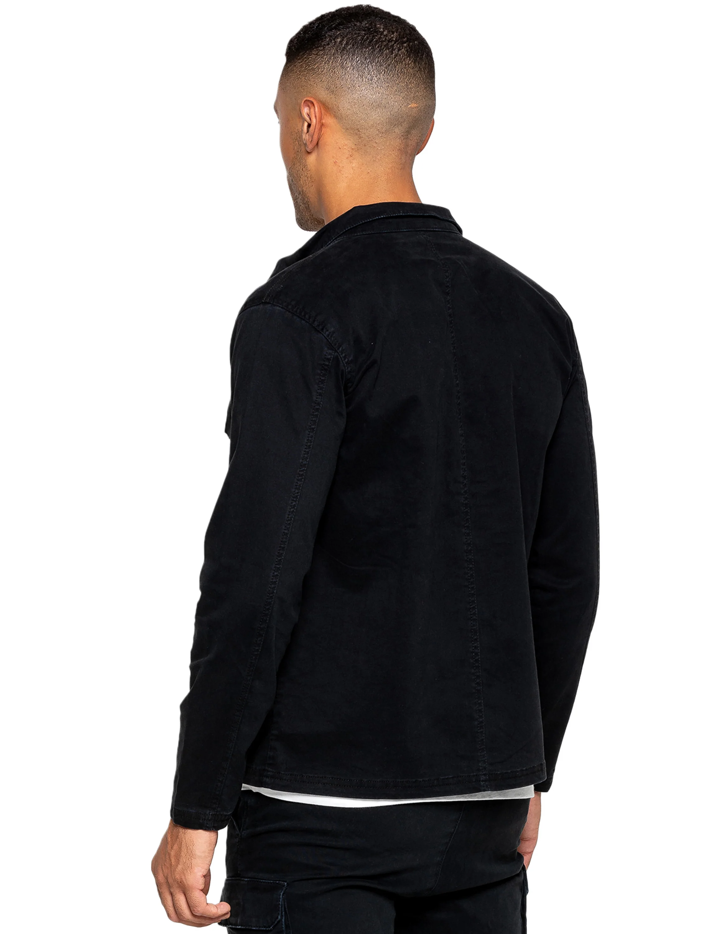 Enzo | Mens Cargo Overshirt Jacket - Image 3