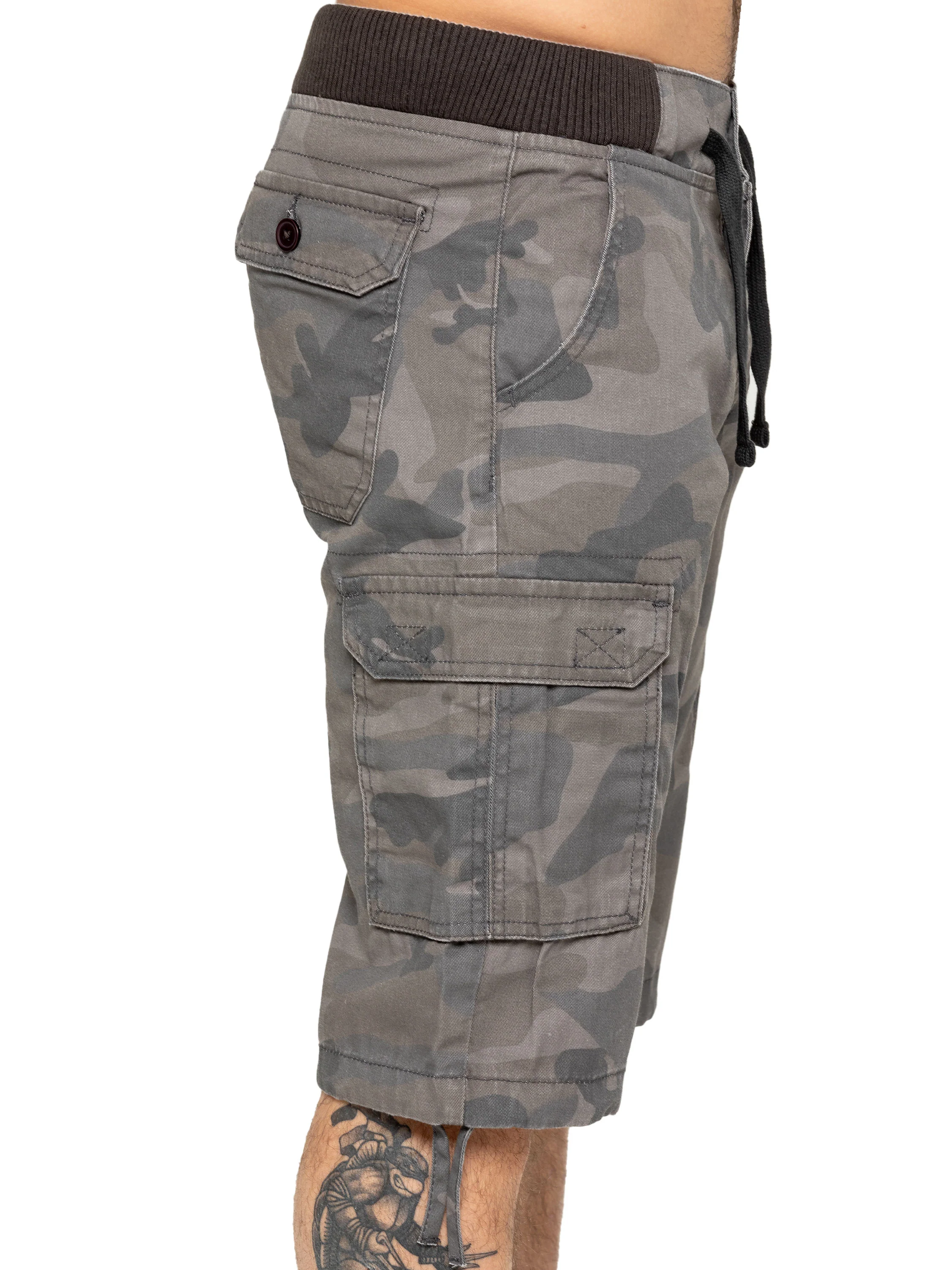 Enzo | Mens Cargo Combat Camo Shorts - Image 4
