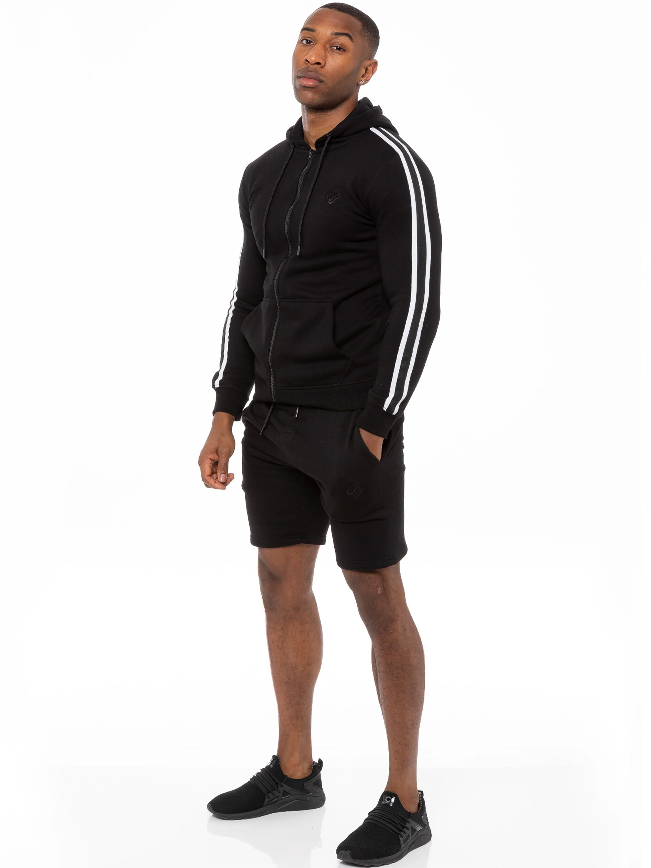 Mens Fleece Gym Shorts | Enzo Designer Menswear 2 Pack - Image 7
