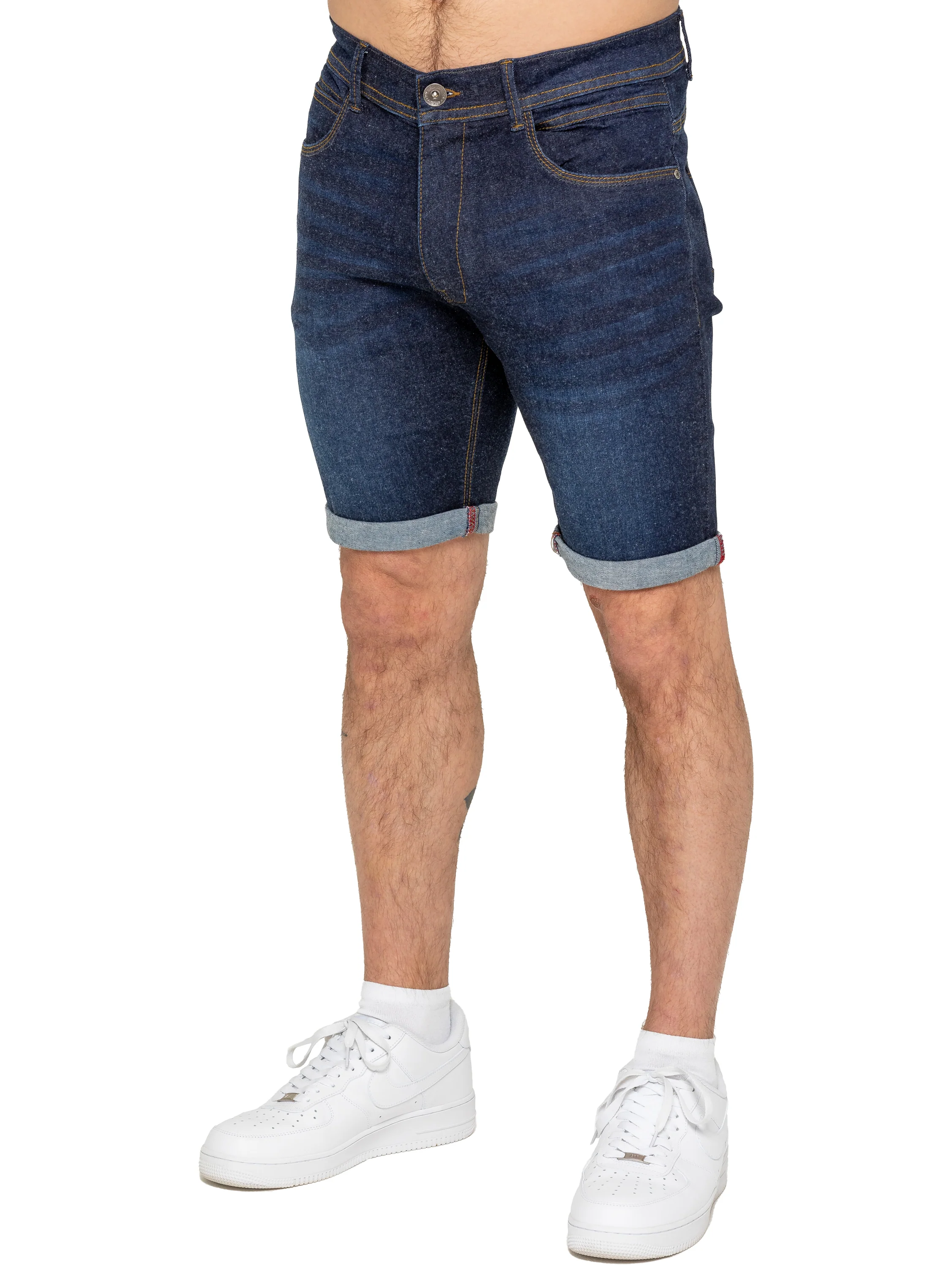 Enzo | Mens Denim Stretch Shorts - Image 6