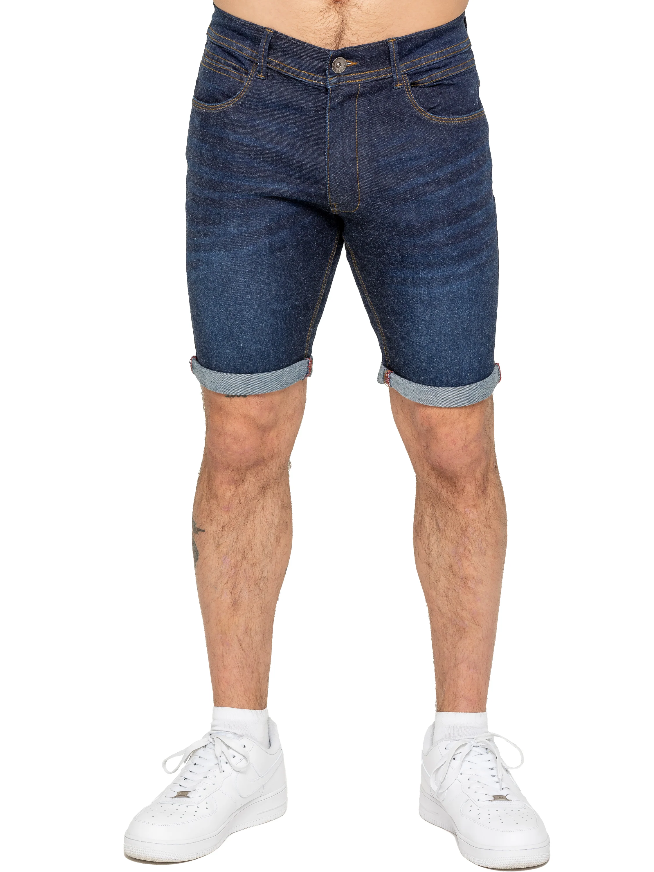 Enzo | Mens Denim Stretch Shorts - Image 8