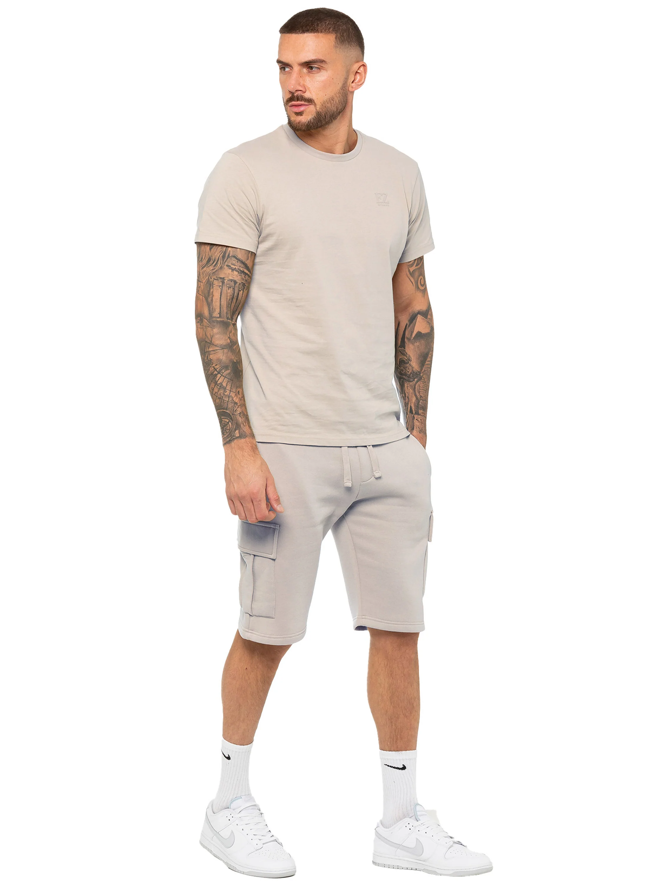 Enzo | Mens Cargo Fleece Shorts - Image 27