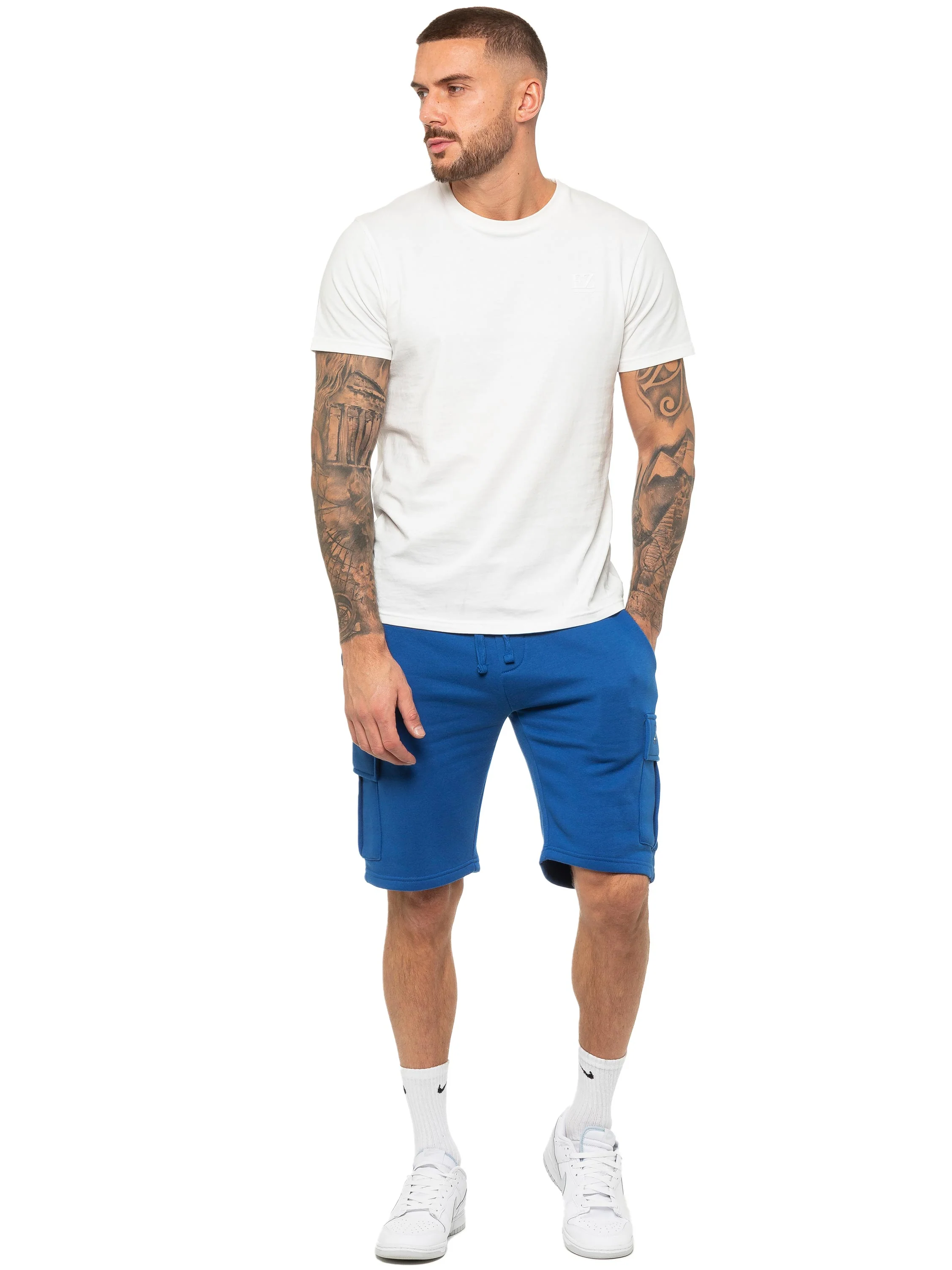 Enzo | Mens Cargo Fleece Shorts - Image 14