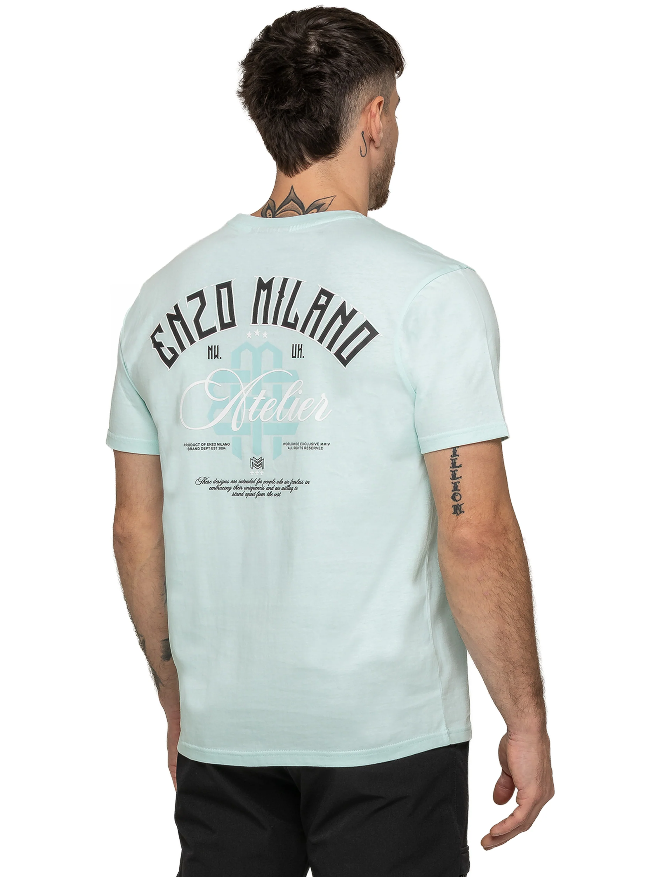 Enzo Milano | Mens Atelier Print T-Shirt - Image 13