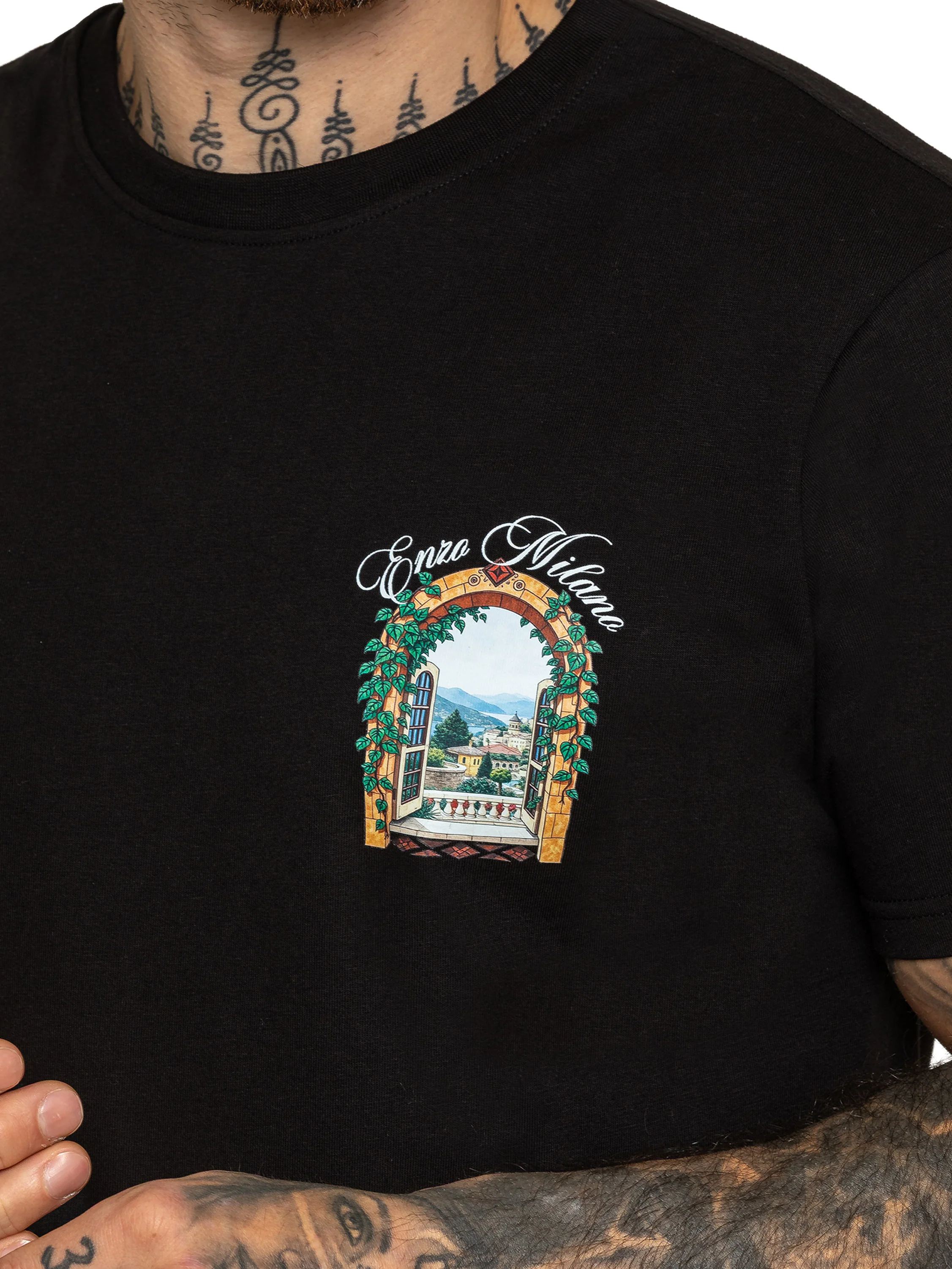 Enzo Milano | Mens Casa Graphic Print T-Shirt - Image 4