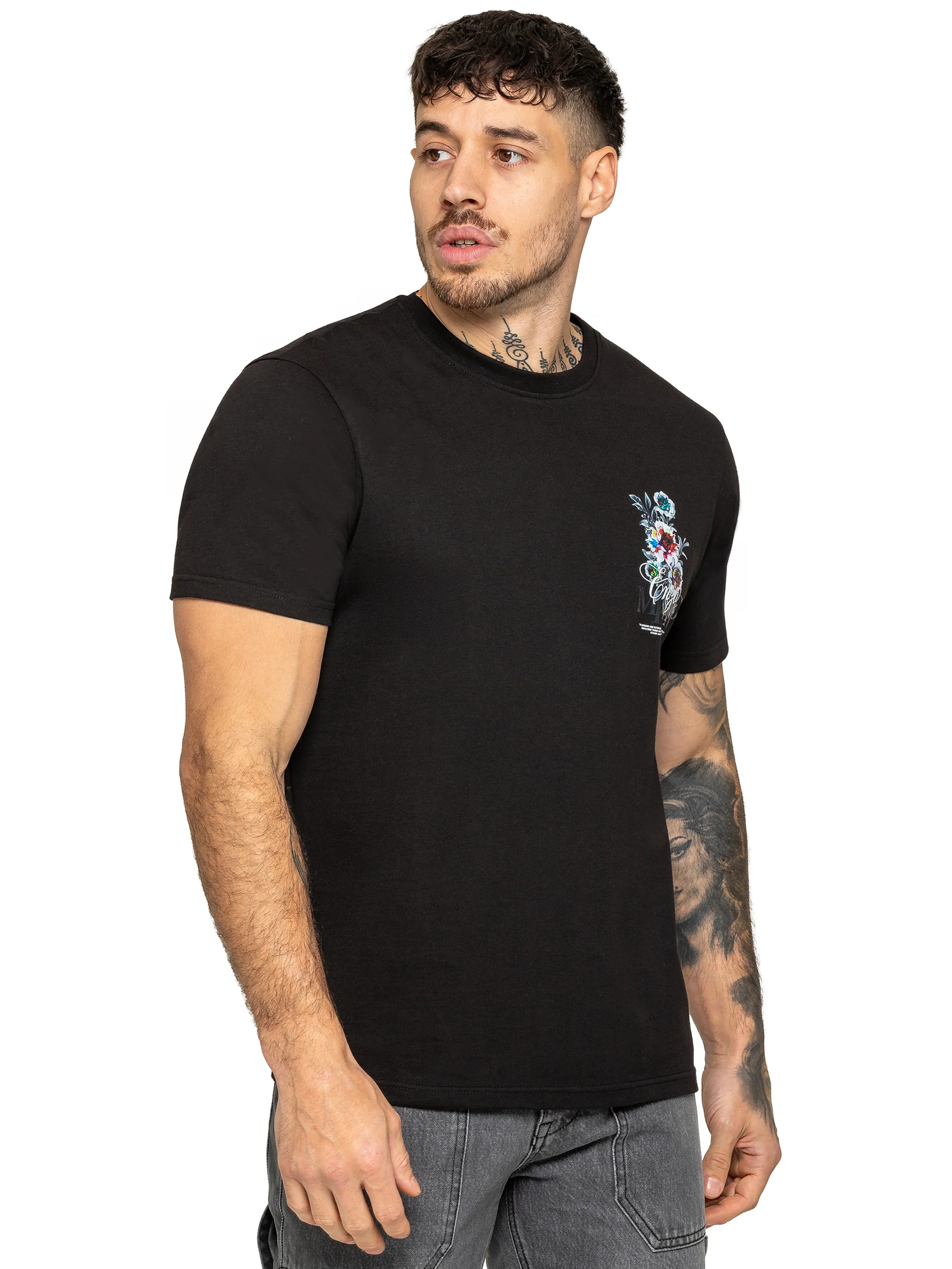 Enzo Milano | Mens Floral Graphic Print T-Shirt - Image 7