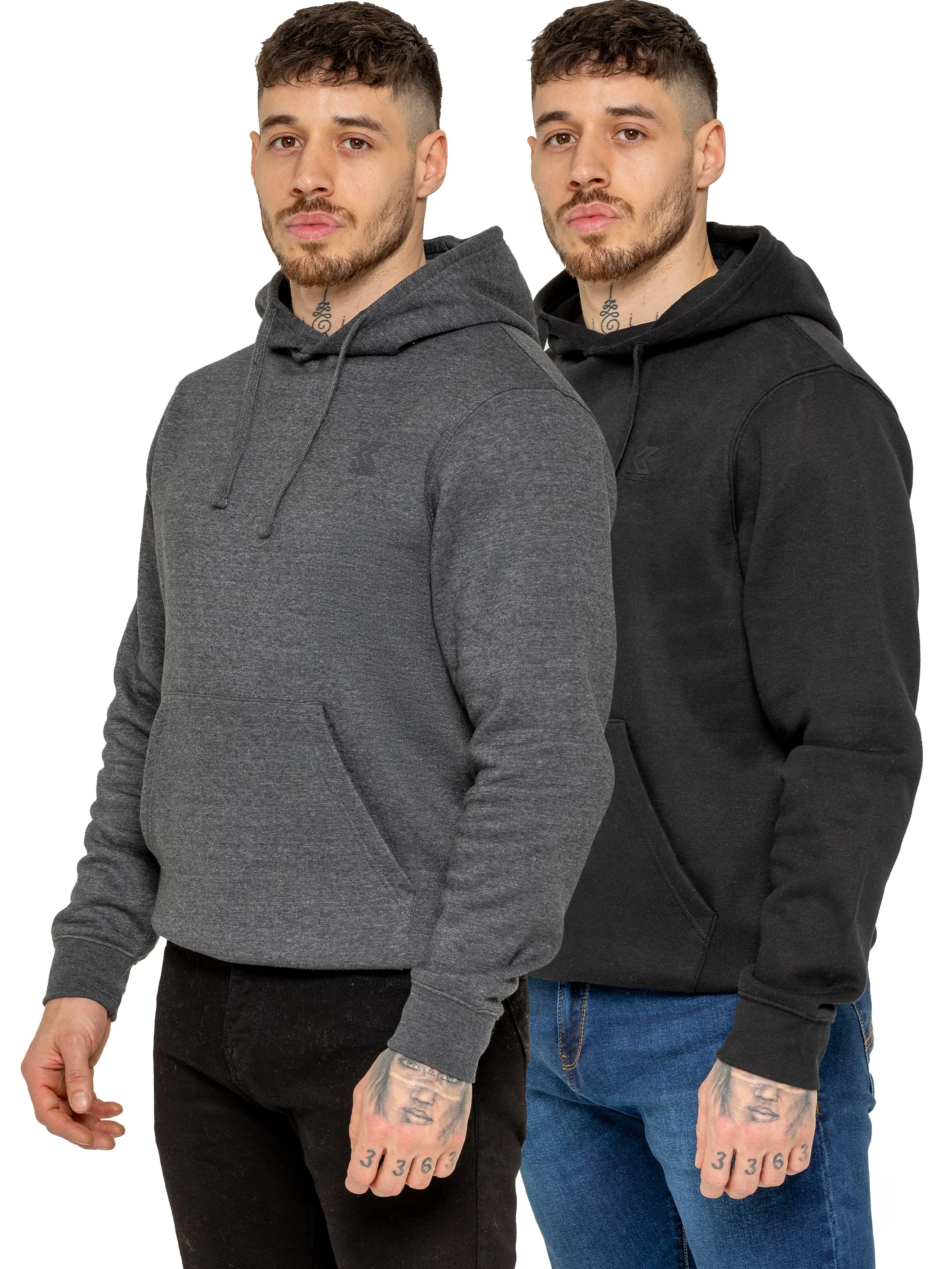 Kruze | Mens Fleece Hoodie 2 Pack