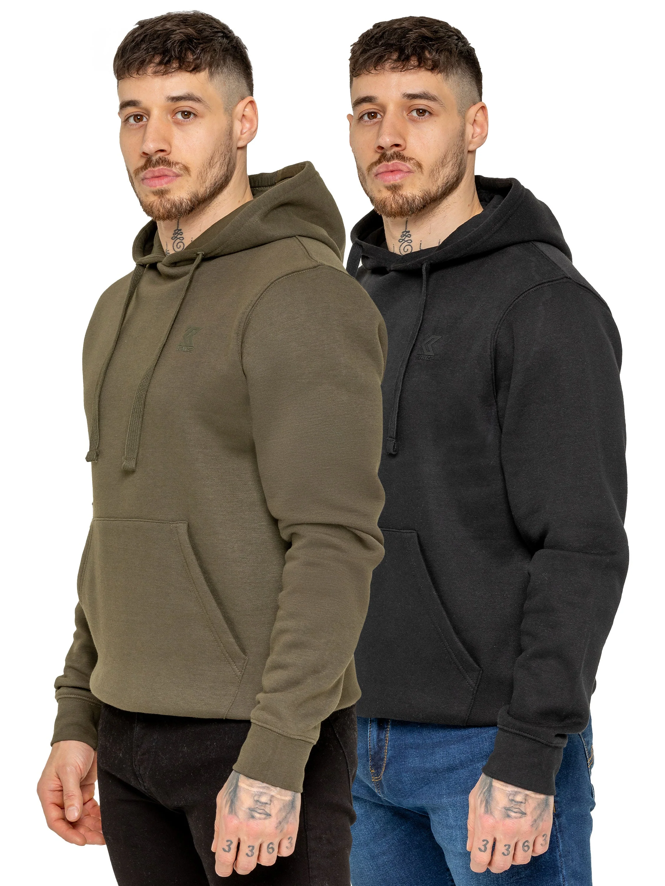 Kruze | Mens Fleece Hoodie 2 Pack