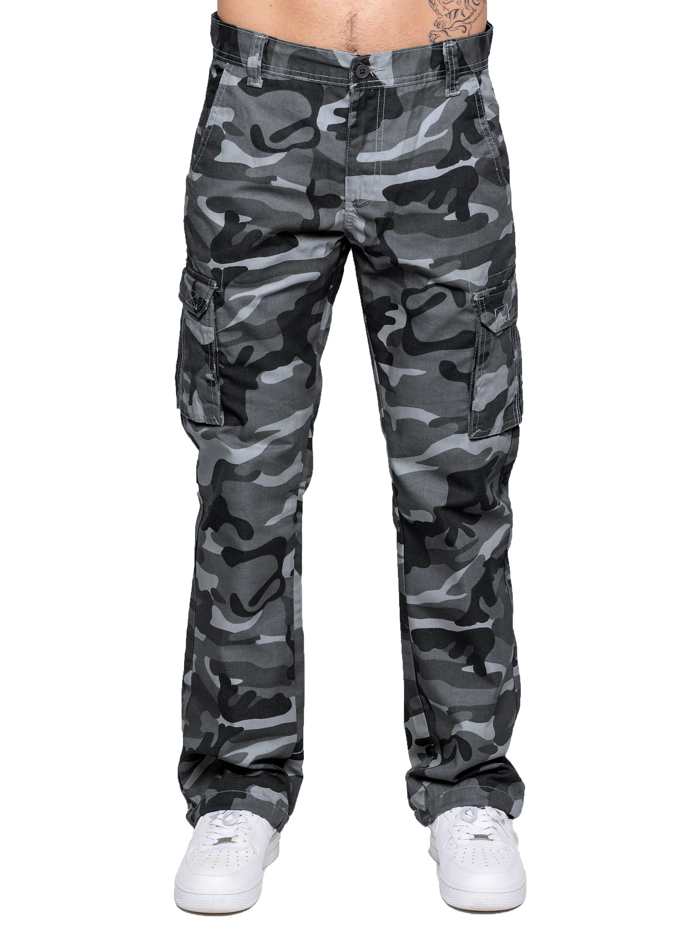 Kruze | Mens Cargo Camo Trousers - Image 27