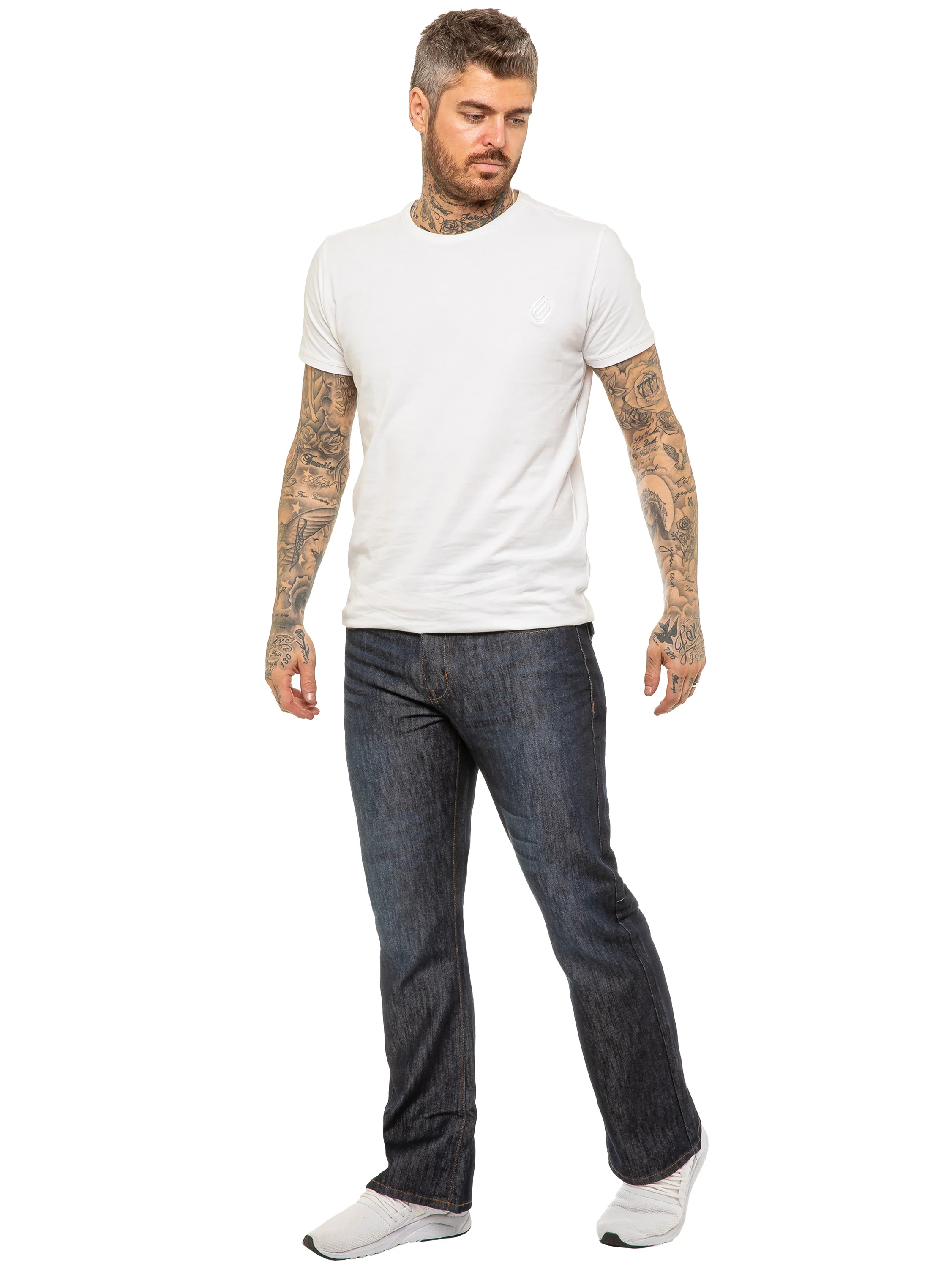 Kruze | Mens Bootcut Denim Jeans - Image 7