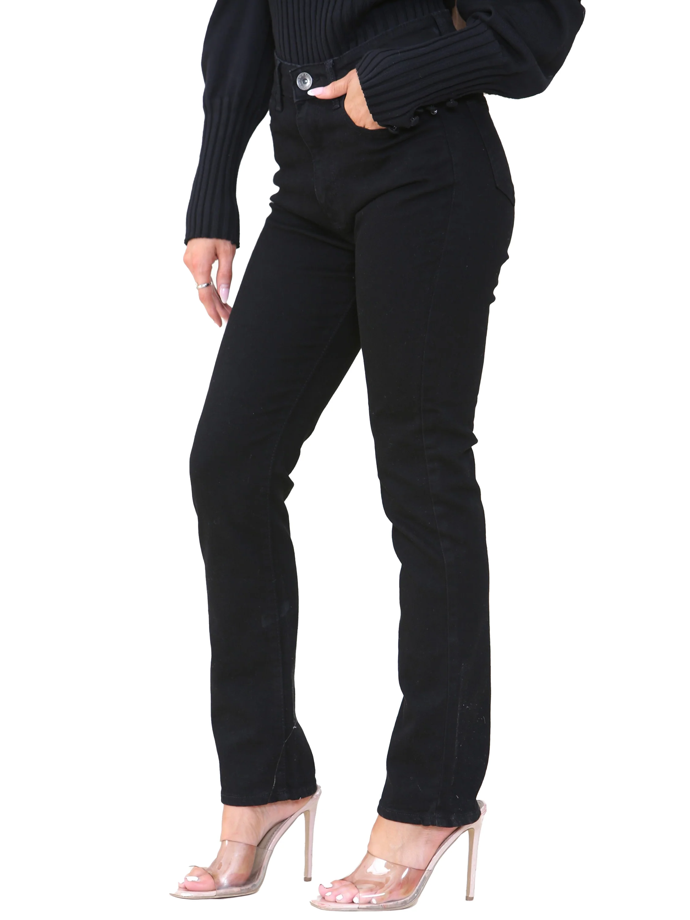 Kruze | Womens Straight Slim Denim Jeans - Image 17
