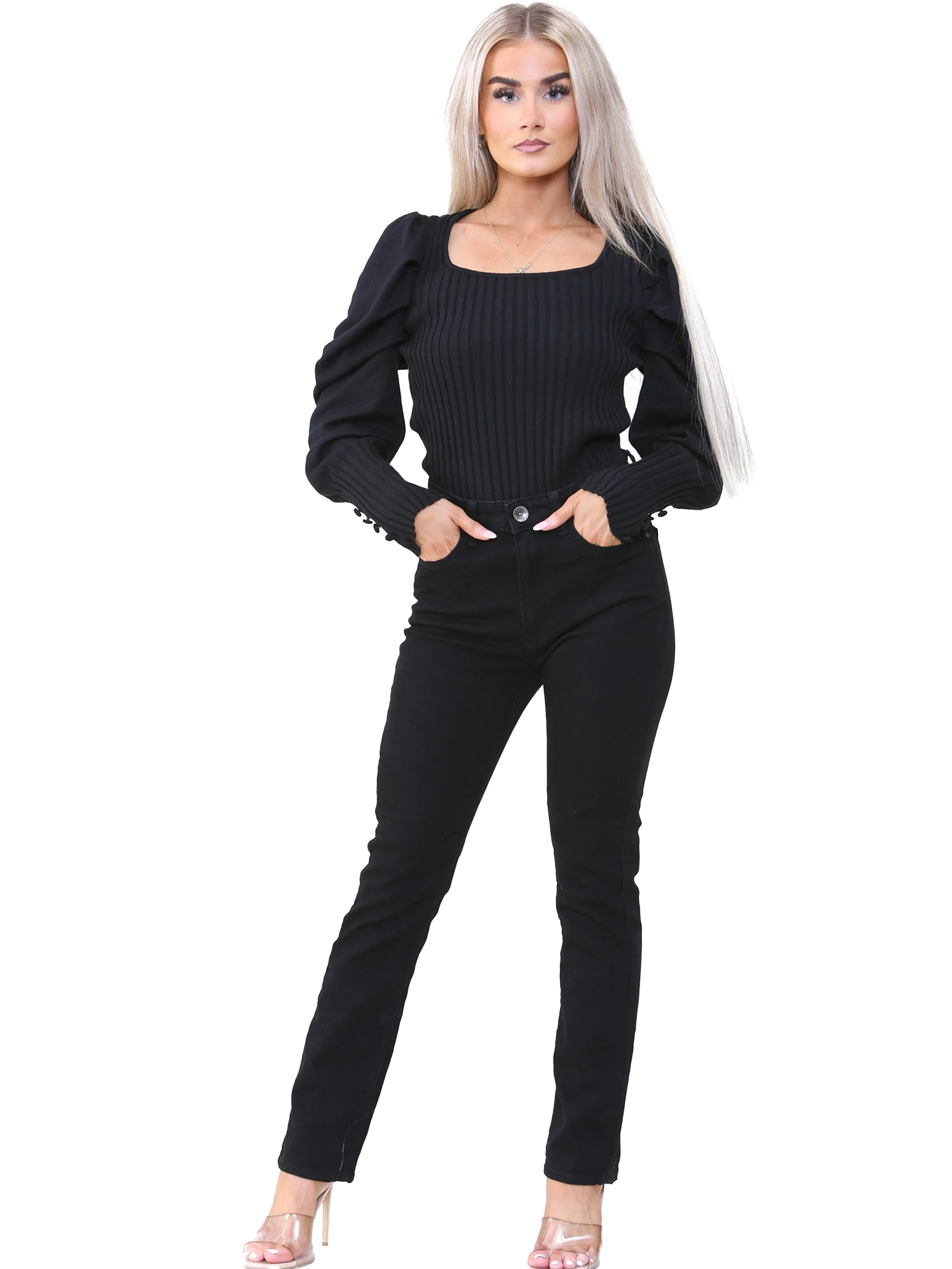 Kruze | Womens Straight Slim Denim Jeans - Image 18
