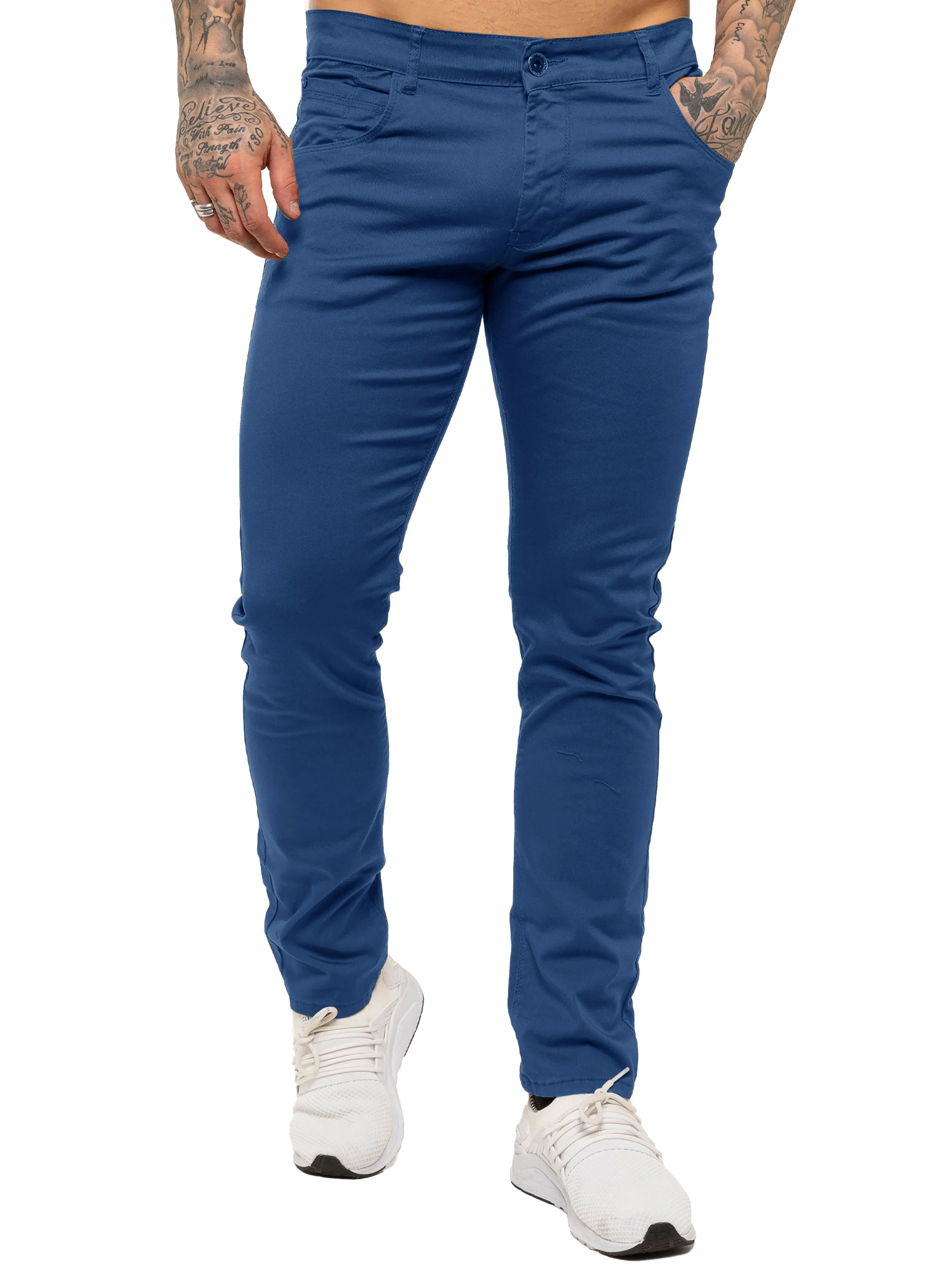 Kruze | Mens Slim Fit Stretch Chinos - Image 44