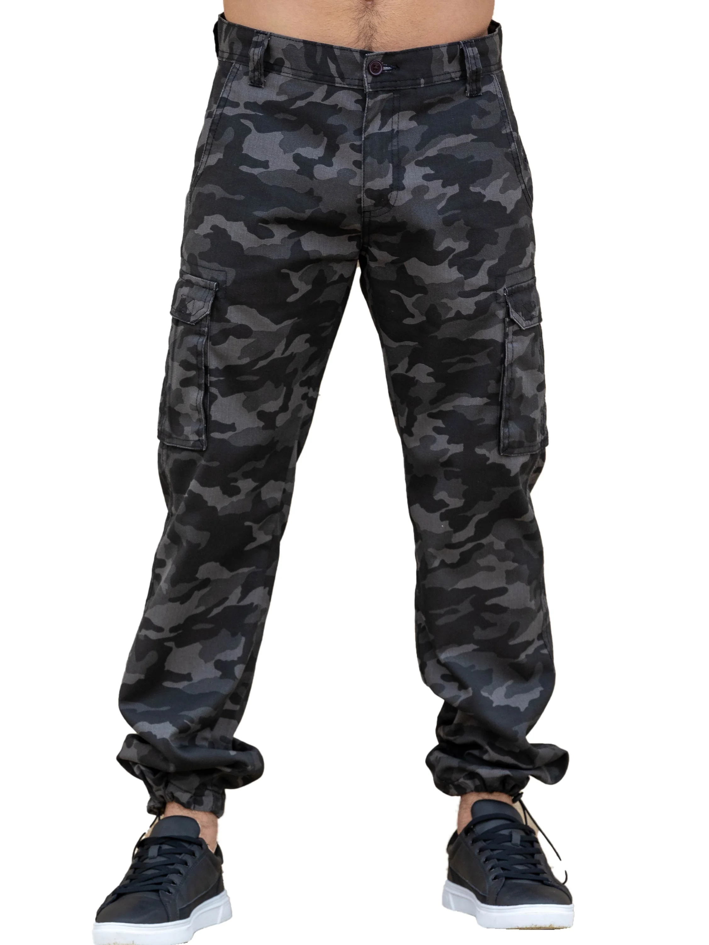 Kruze | Mens Cargo Camo Trousers - Image 10