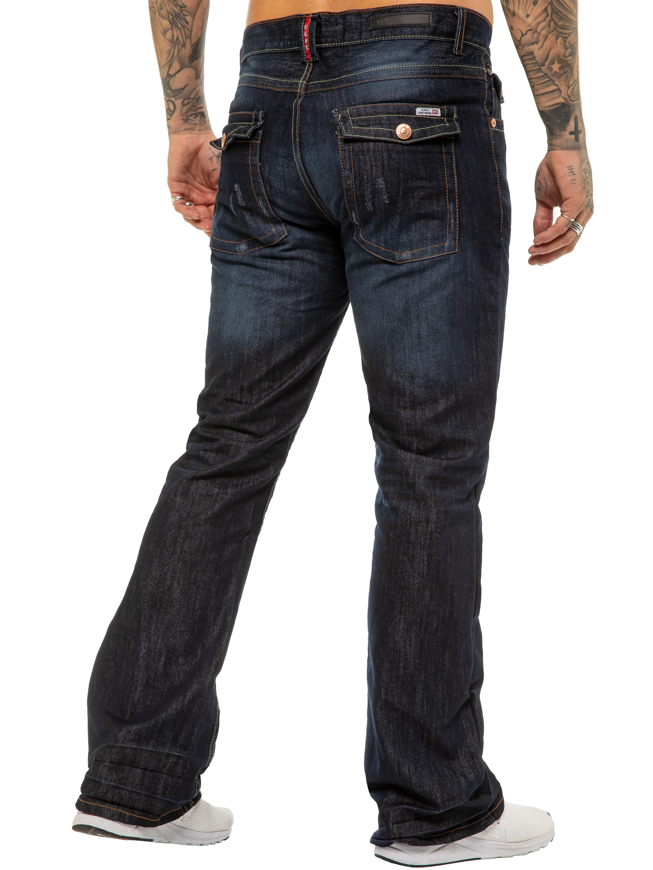 APT Designer | Men's Classic Boot Cut Denim Jeans - Image 15