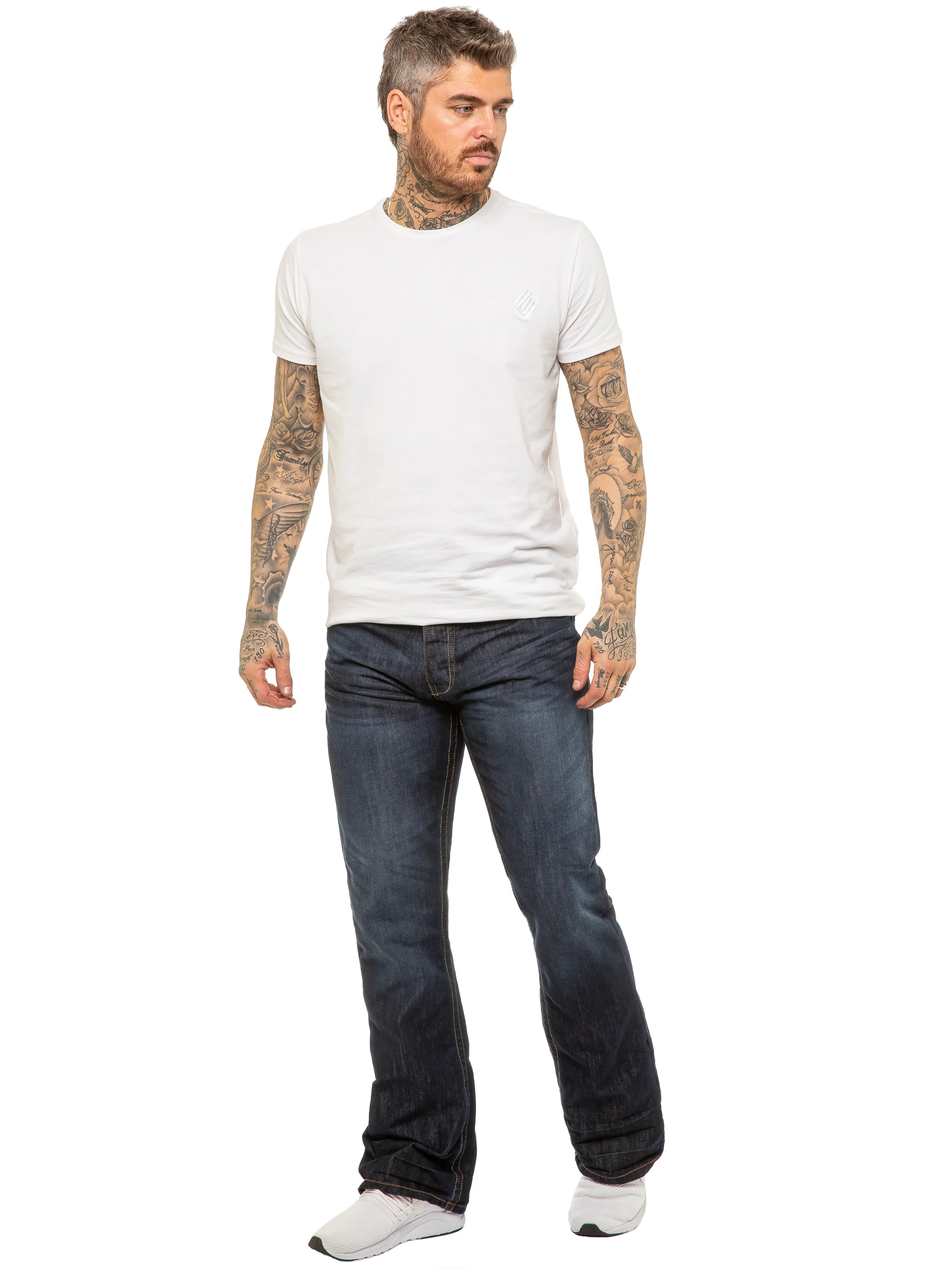 APT Designer | Men's Classic Boot Cut Denim Jeans - Image 16