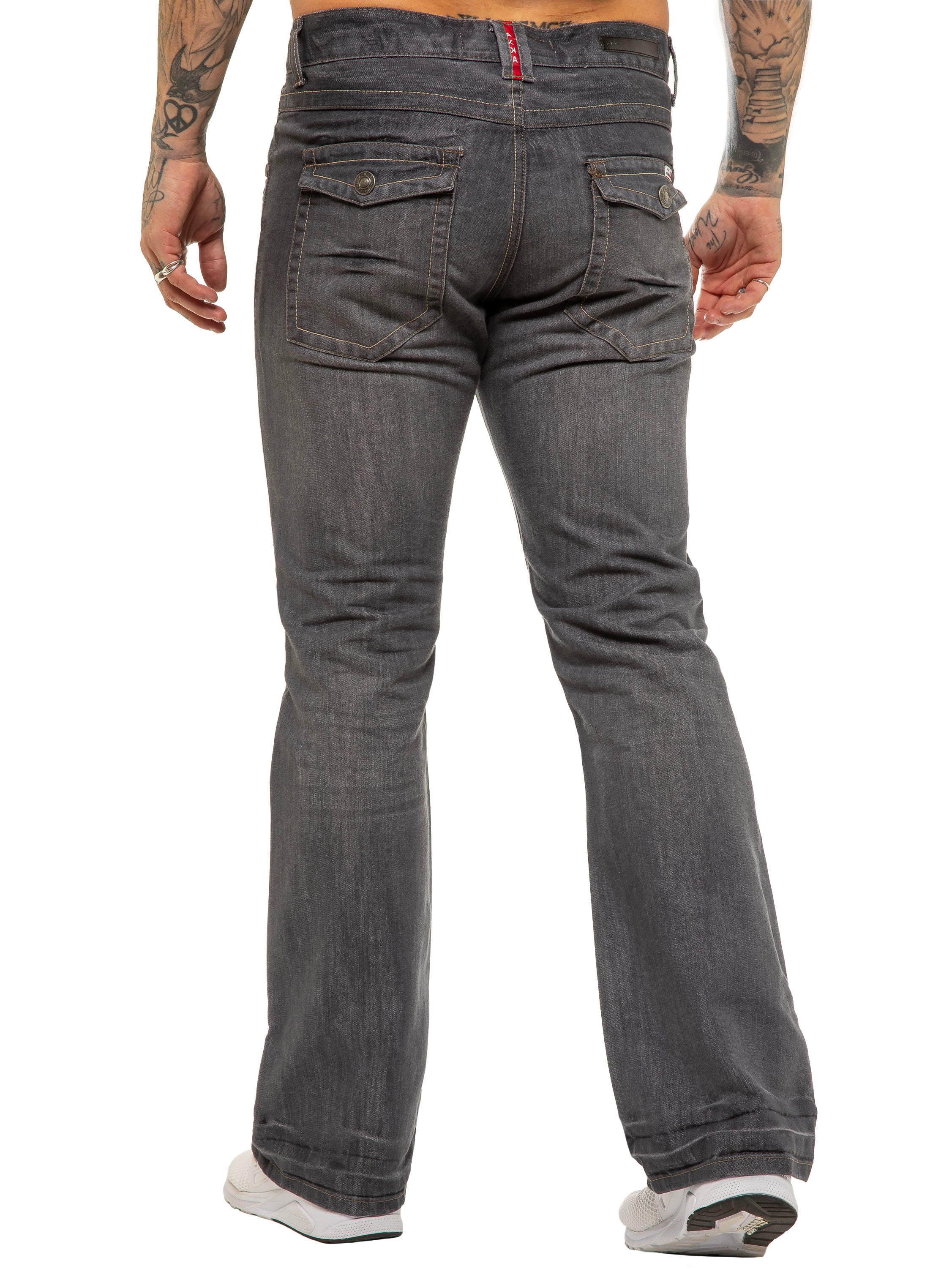 APT Designer | Men's Classic Boot Cut Denim Jeans - Image 7