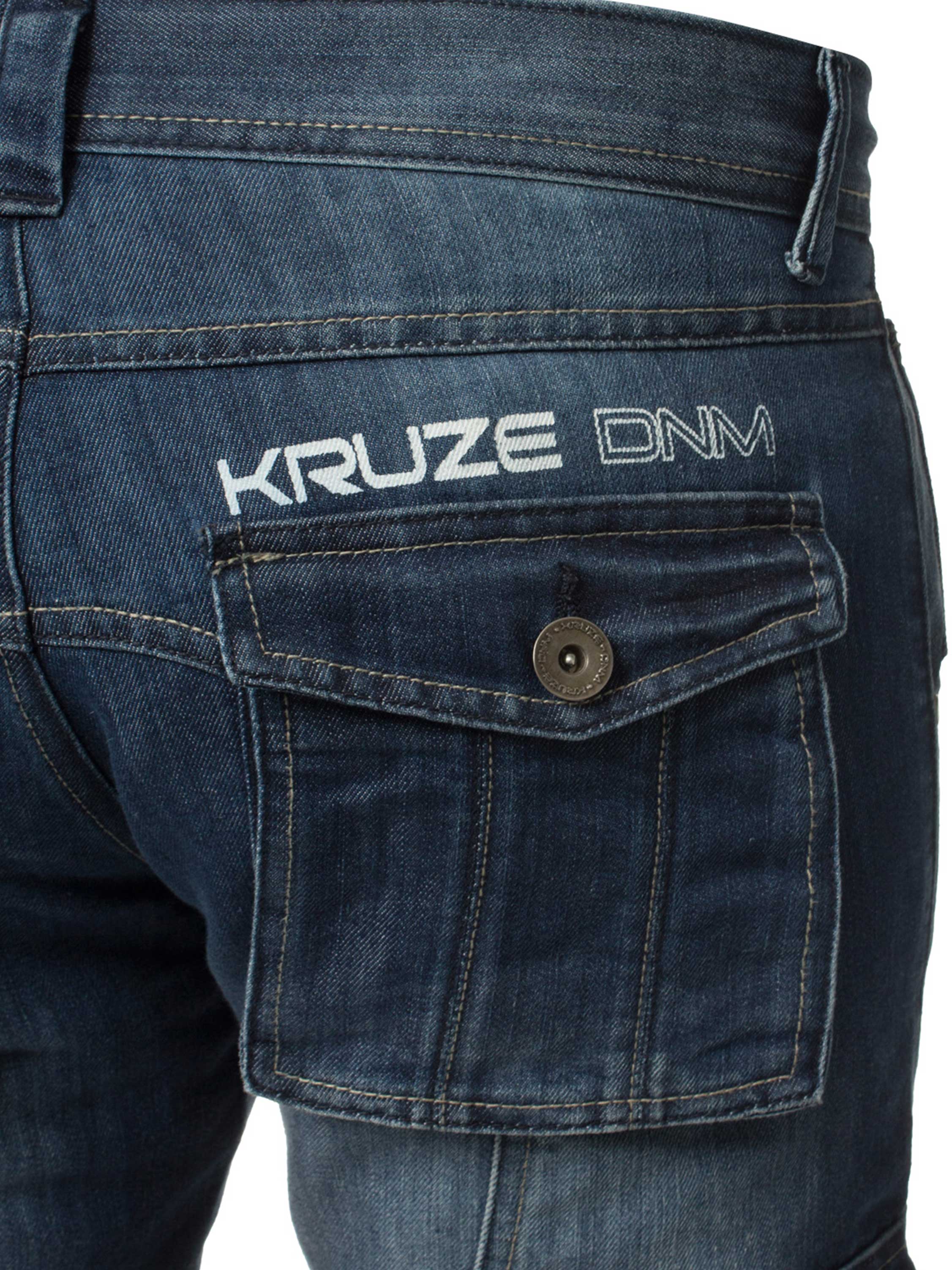 Kruze | Mens Cargo Combat Denim Jeans - Image 21