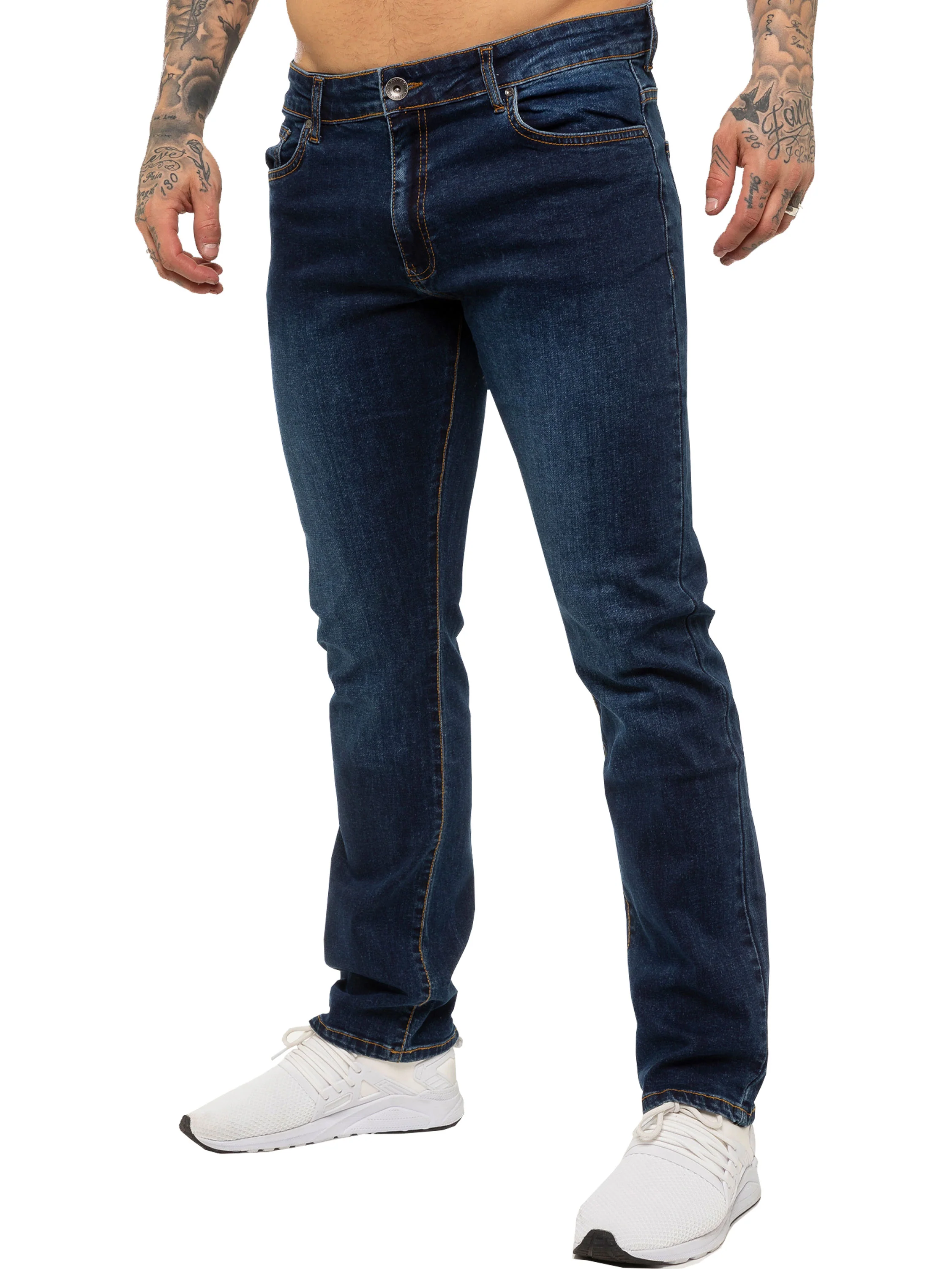 Kruze | Mens Straight Leg Stretch Jeans - Image 14