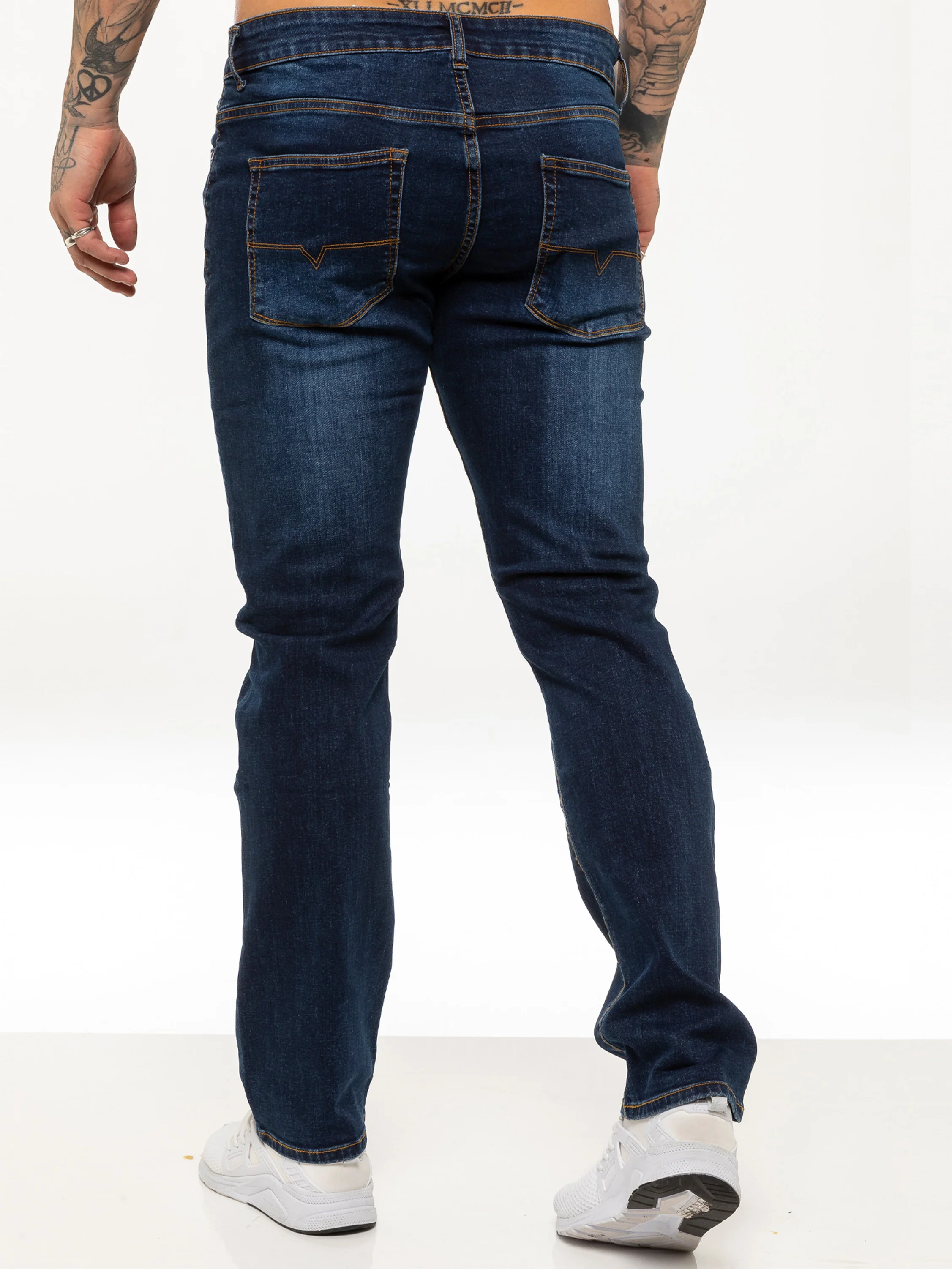 Kruze | Mens Straight Leg Stretch Jeans - Image 2