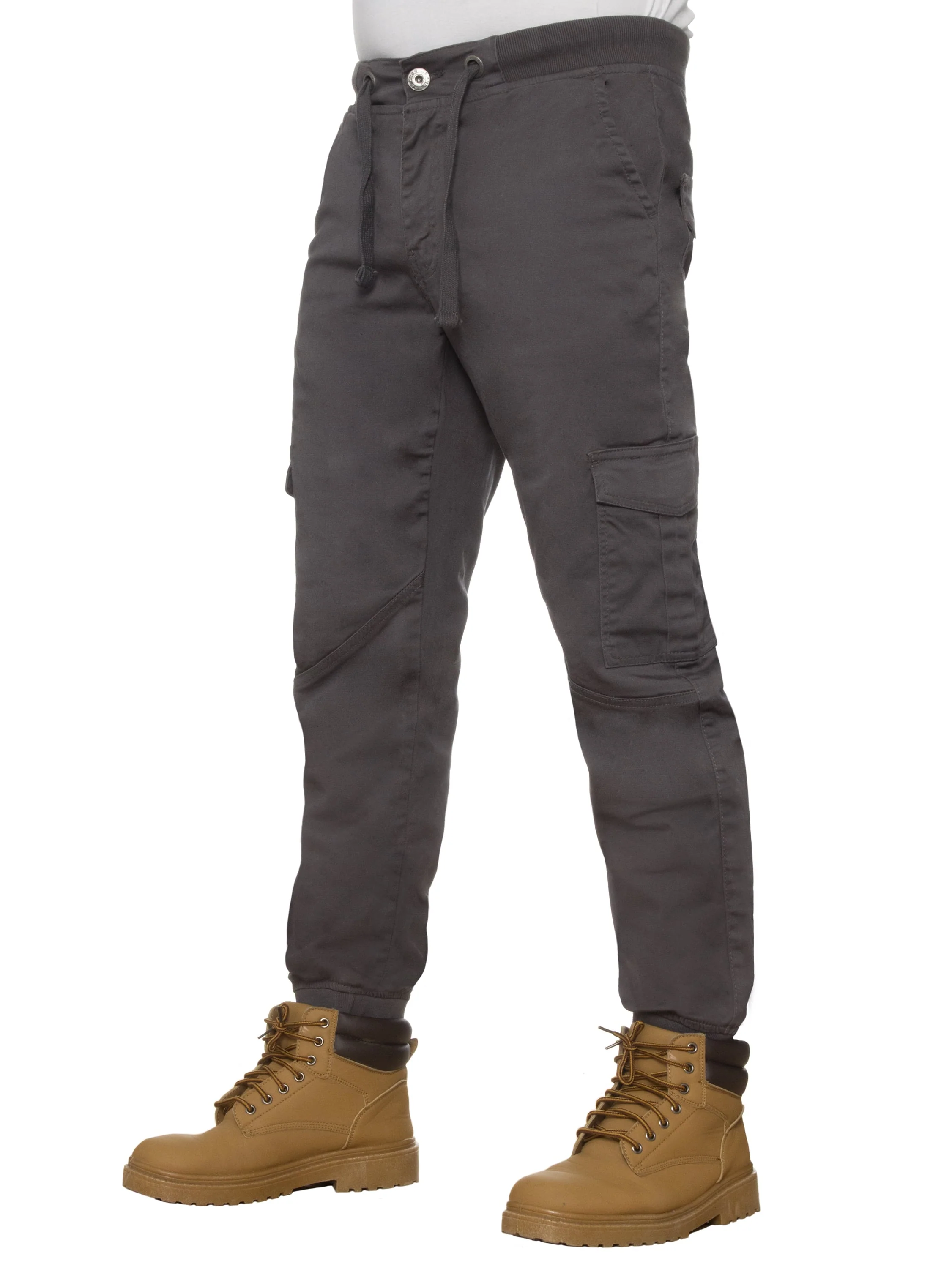 Mens Cuffed Combat Basic Jeans | Enzo Designer Menswear - Image 11