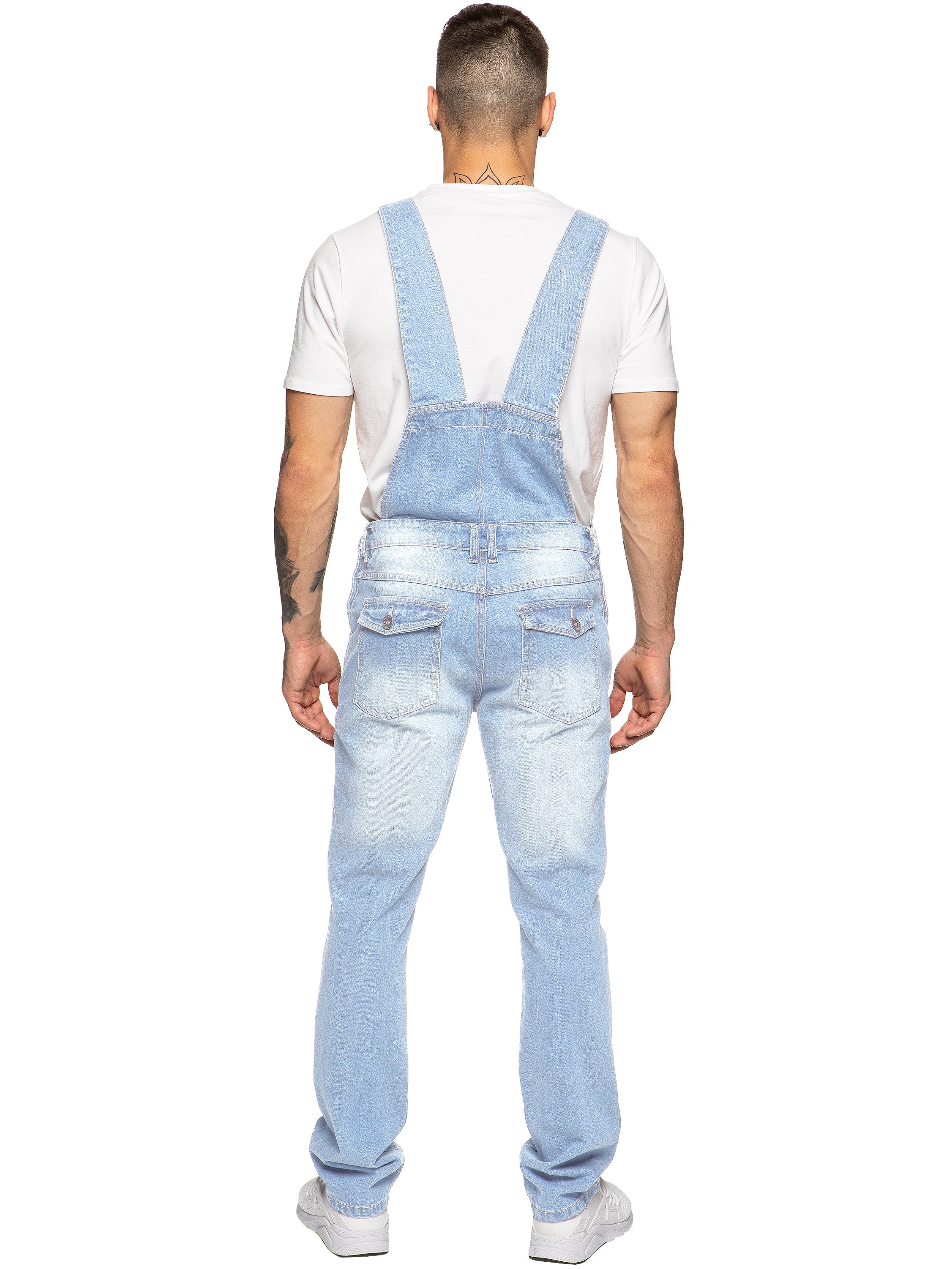 Mens Fashionable Denim Overall Dungarees  | Enzo Designer Menswear - Image 11
