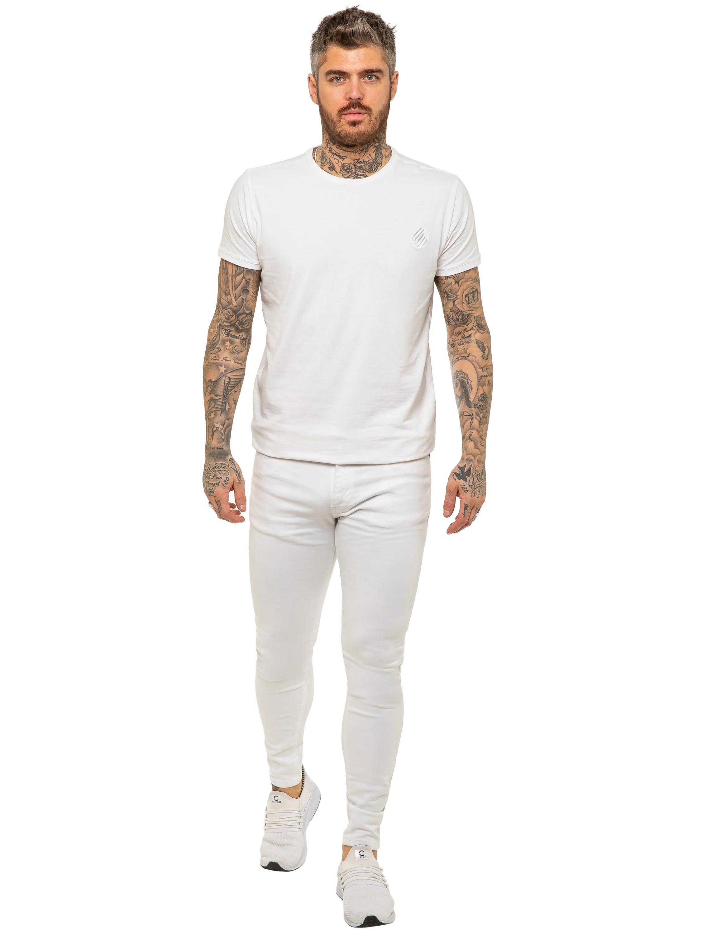 Enzo | Mens Designer Stretch Skinny Fit Jeans - Image 39
