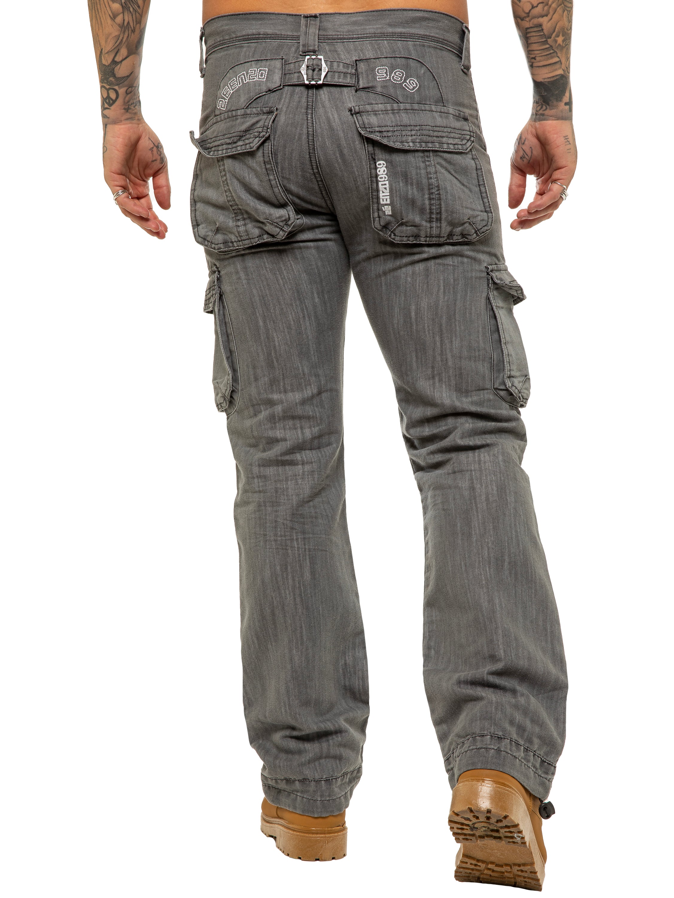 Enzo | Mens Combat Denim Jeans Designer Menswear - Image 13