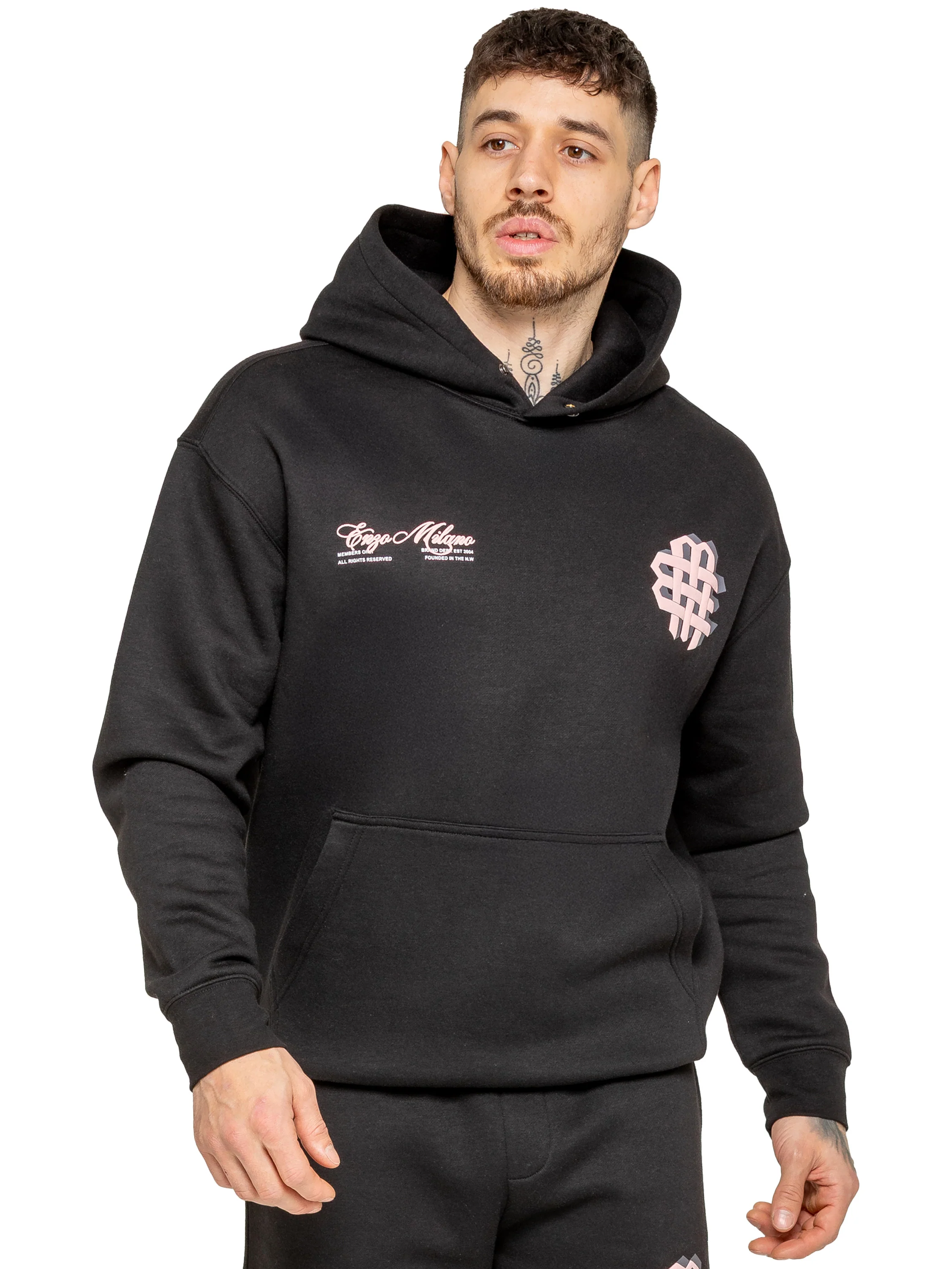 Enzo Milano | Mens Oversized Print Hoodie - Image 5