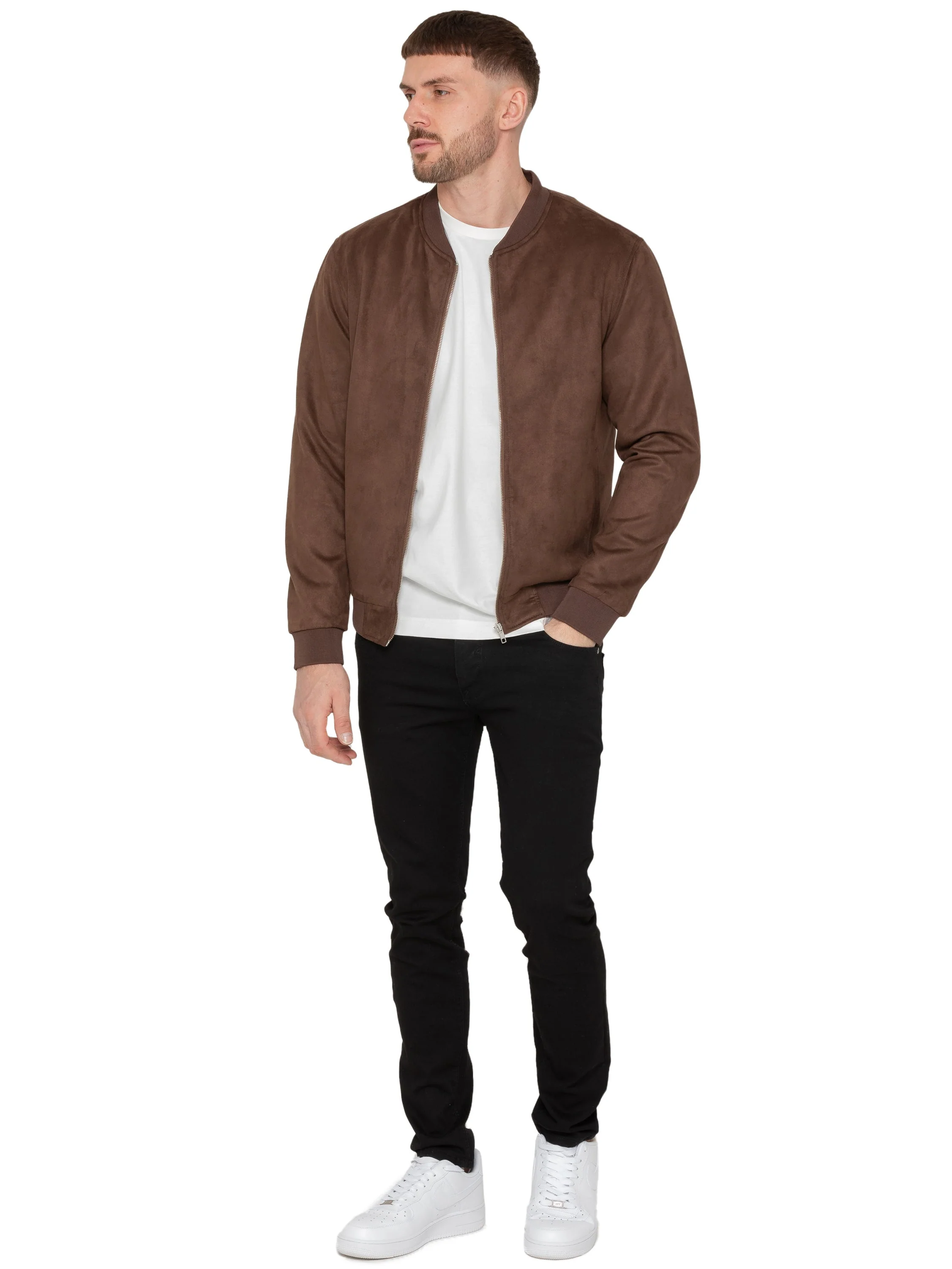 Enzo Milano | Mens Suede Bomber Jacket - Image 16