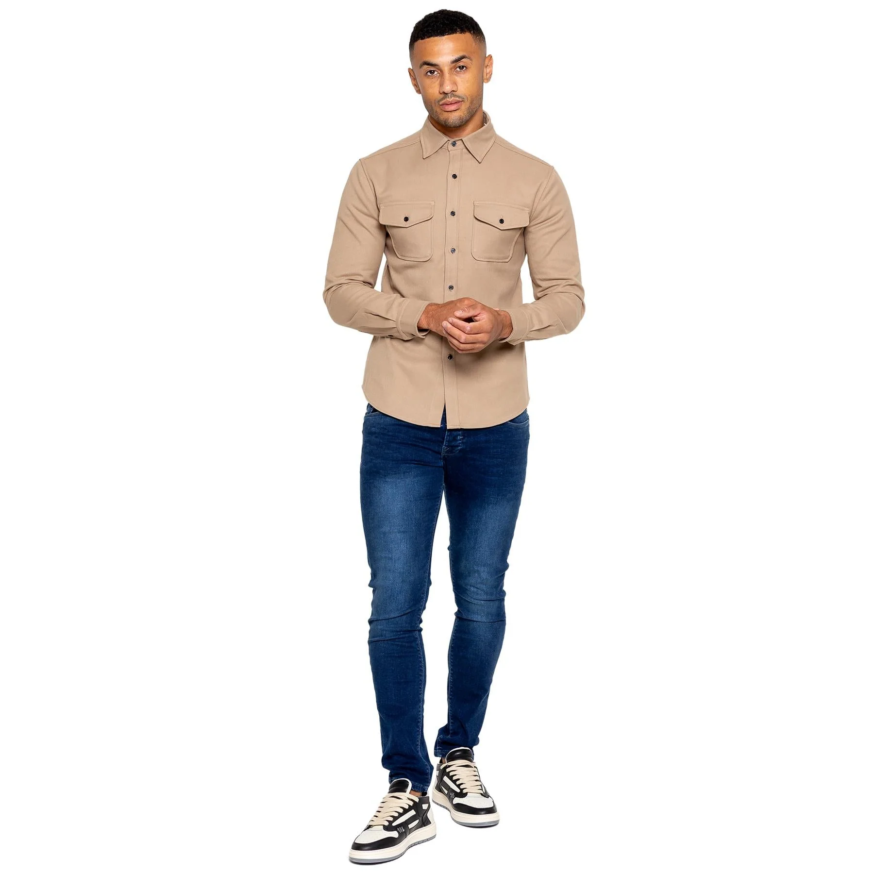 Enzo | Mens Oversized Textured Overshirt - Image 14