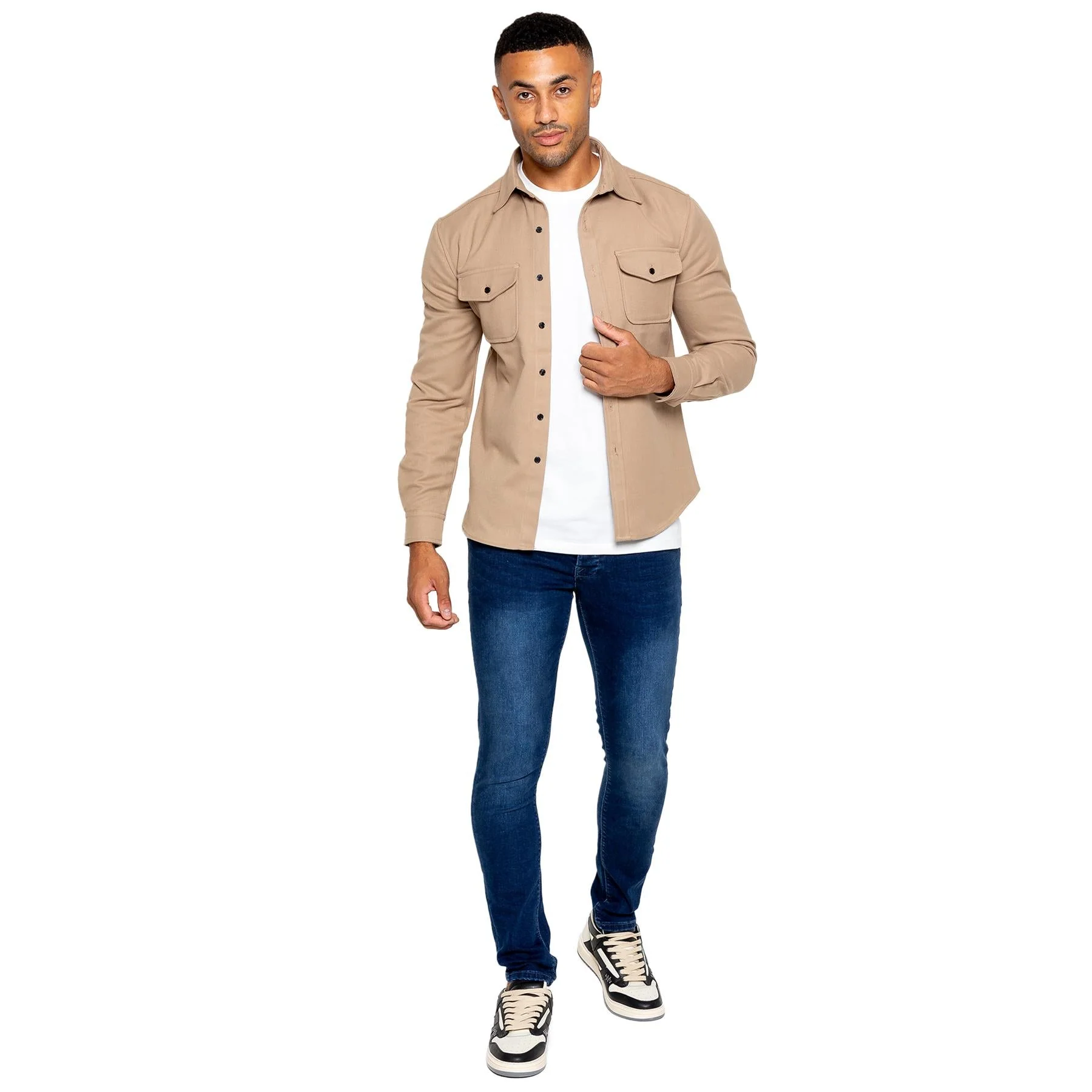 Enzo | Mens Oversized Textured Overshirt - Image 15