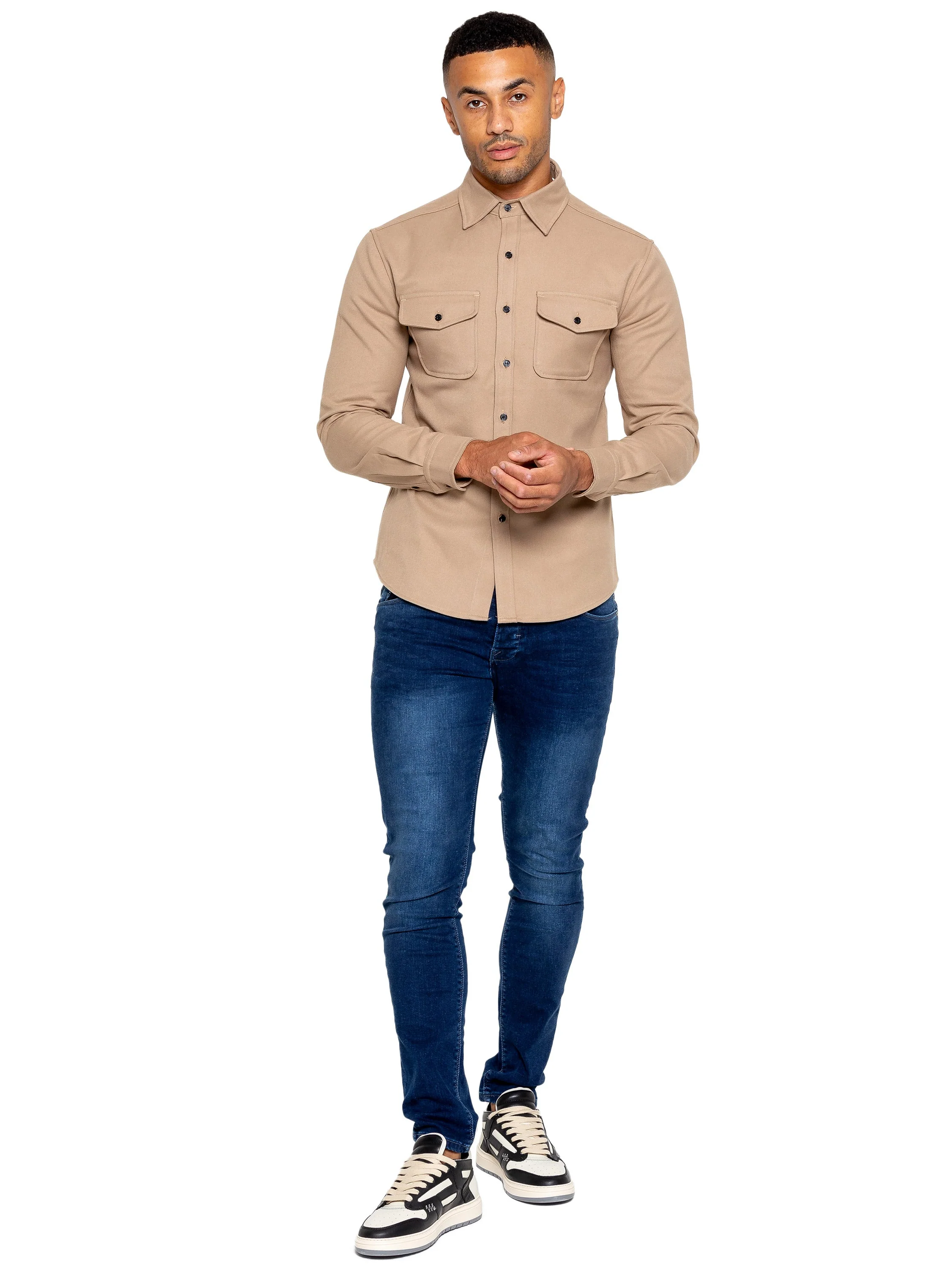 Enzo | Mens Oversized Textured Overshirt - Image 18