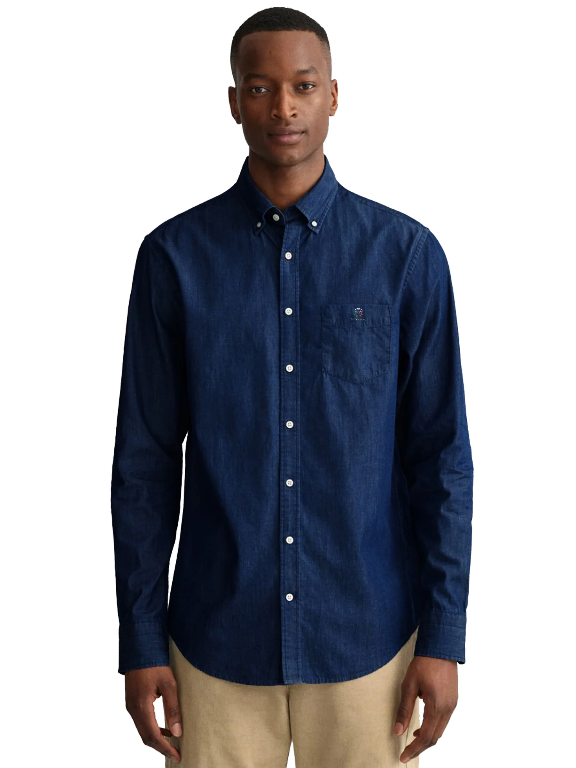 Enzo | Mens Regular Fit Denim Shirt 2 Pack - Image 10