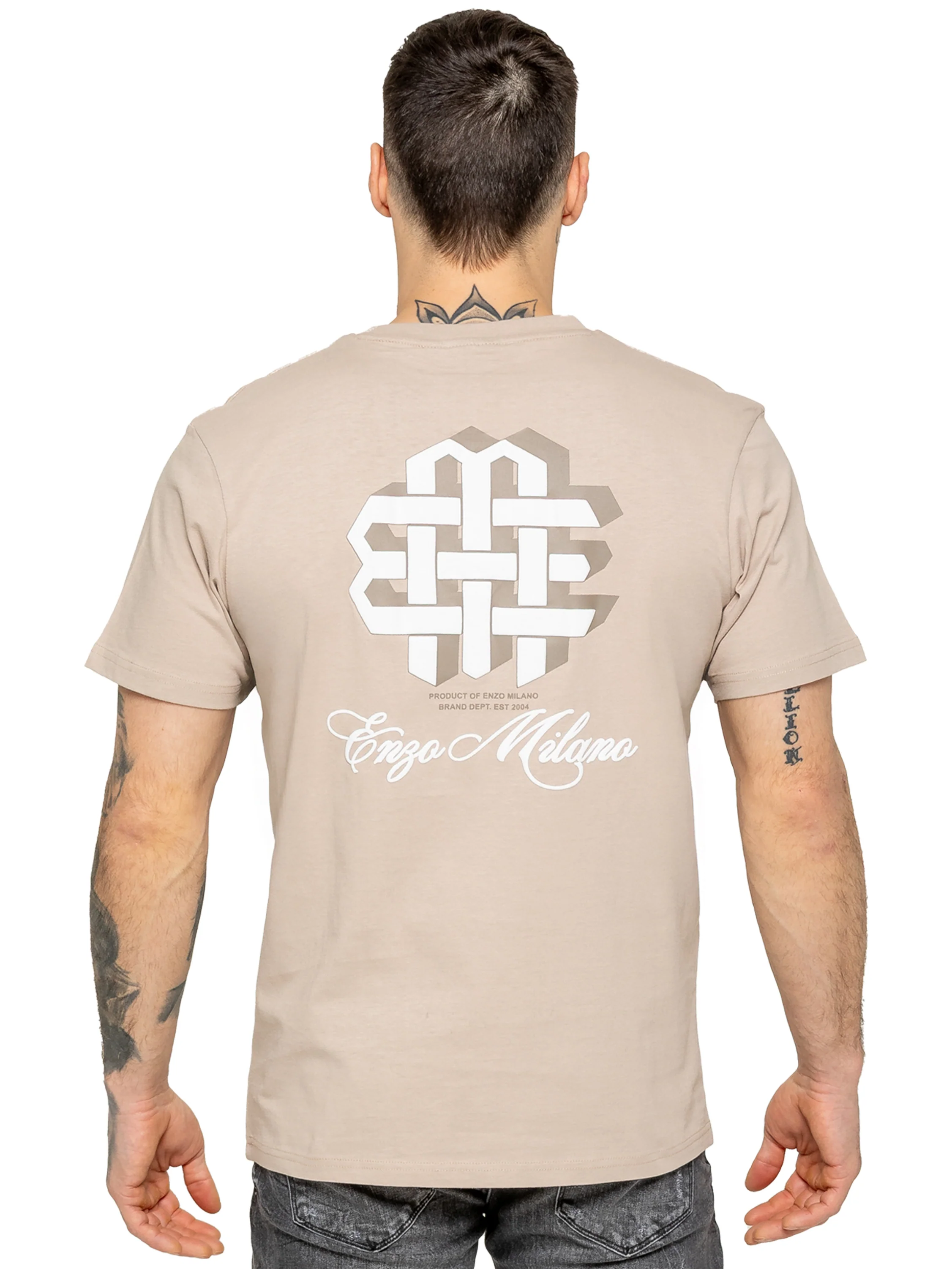 Enzo Milano | Mens Printed T-Shirt & Shorts Set - Image 8