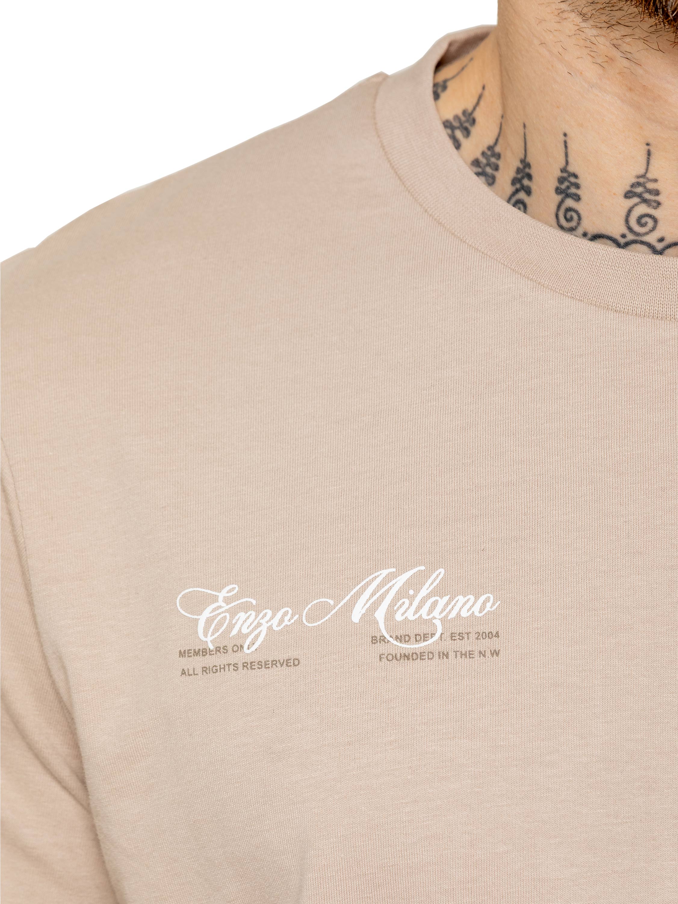 Enzo Milano | Mens Printed T-Shirt & Shorts Set - Image 9