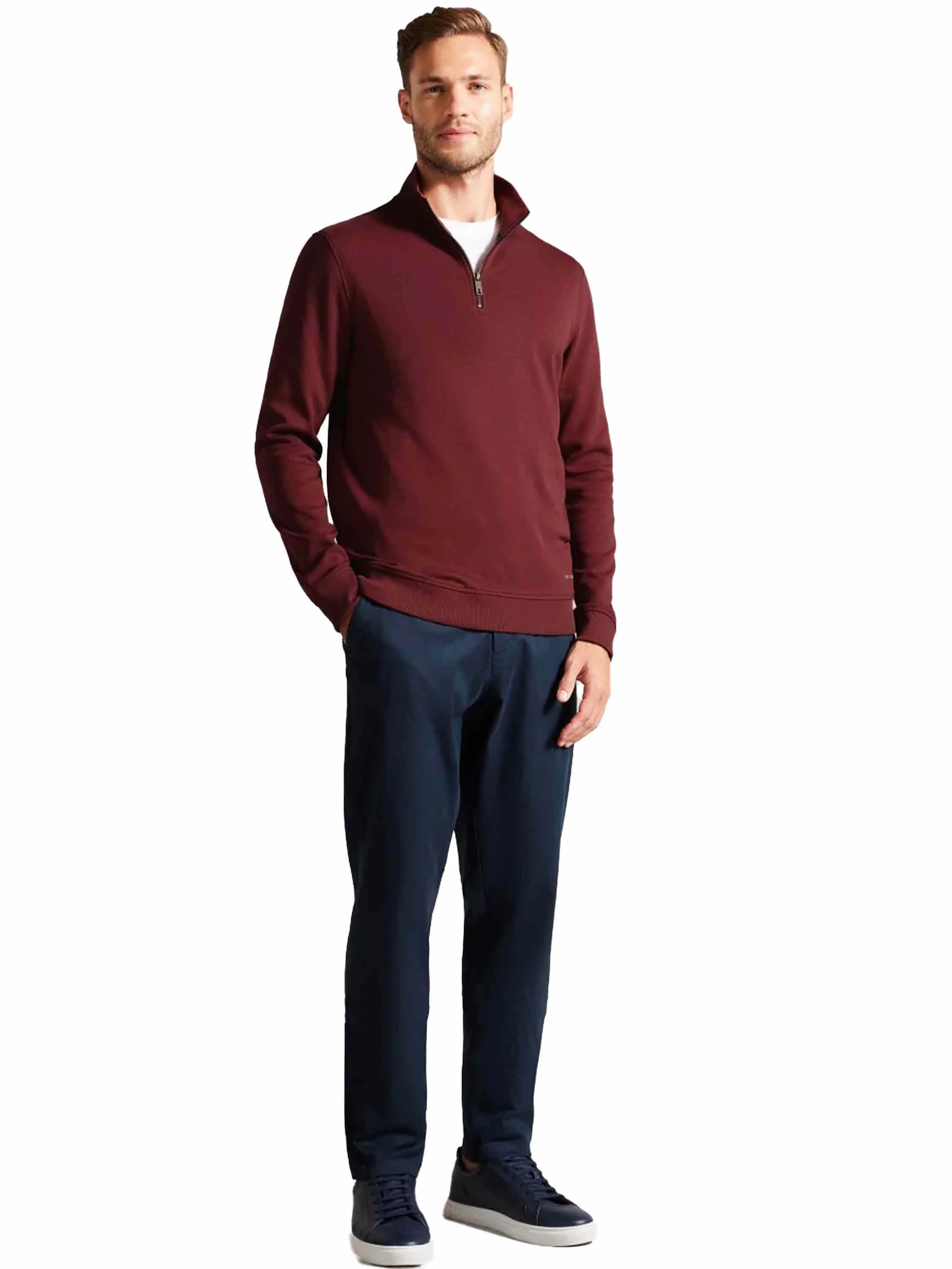 Ted Baker | Mens Half Zip Funnel Neck Sweat - Antram - Image 6